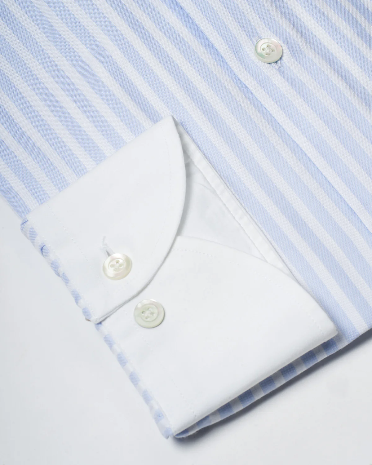 Agnelli Light Blue Striped Shirt - Image 3