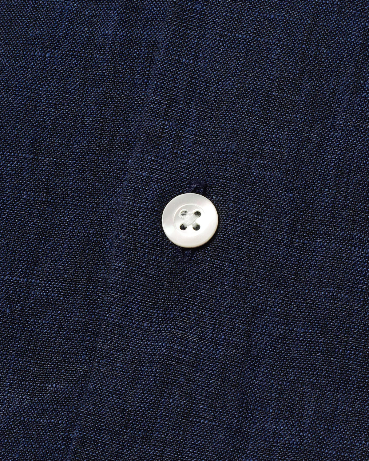 Agnelli Navy Blue Linen Shirt - Image 4