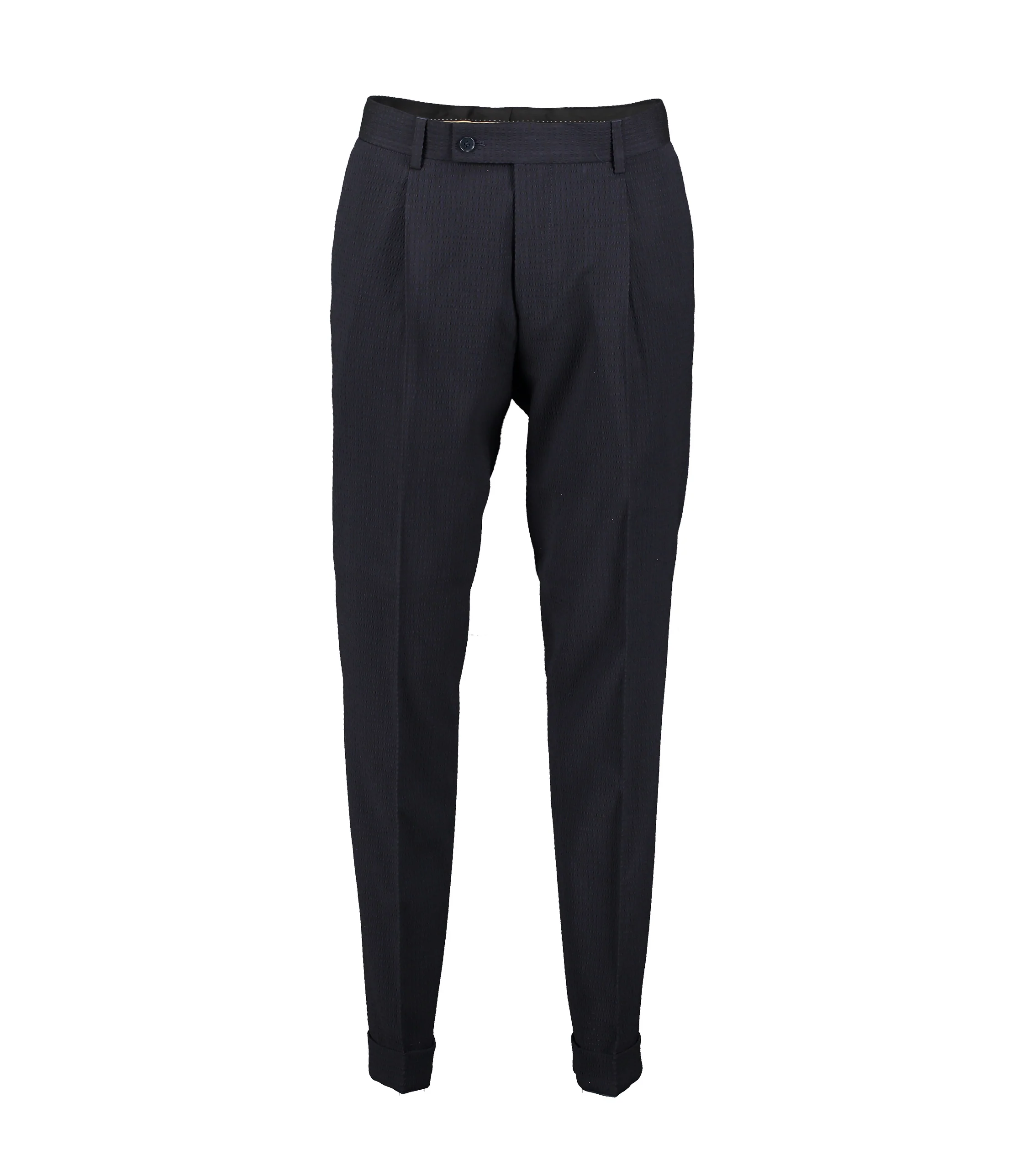 Alex Navy Seersucker Trousers