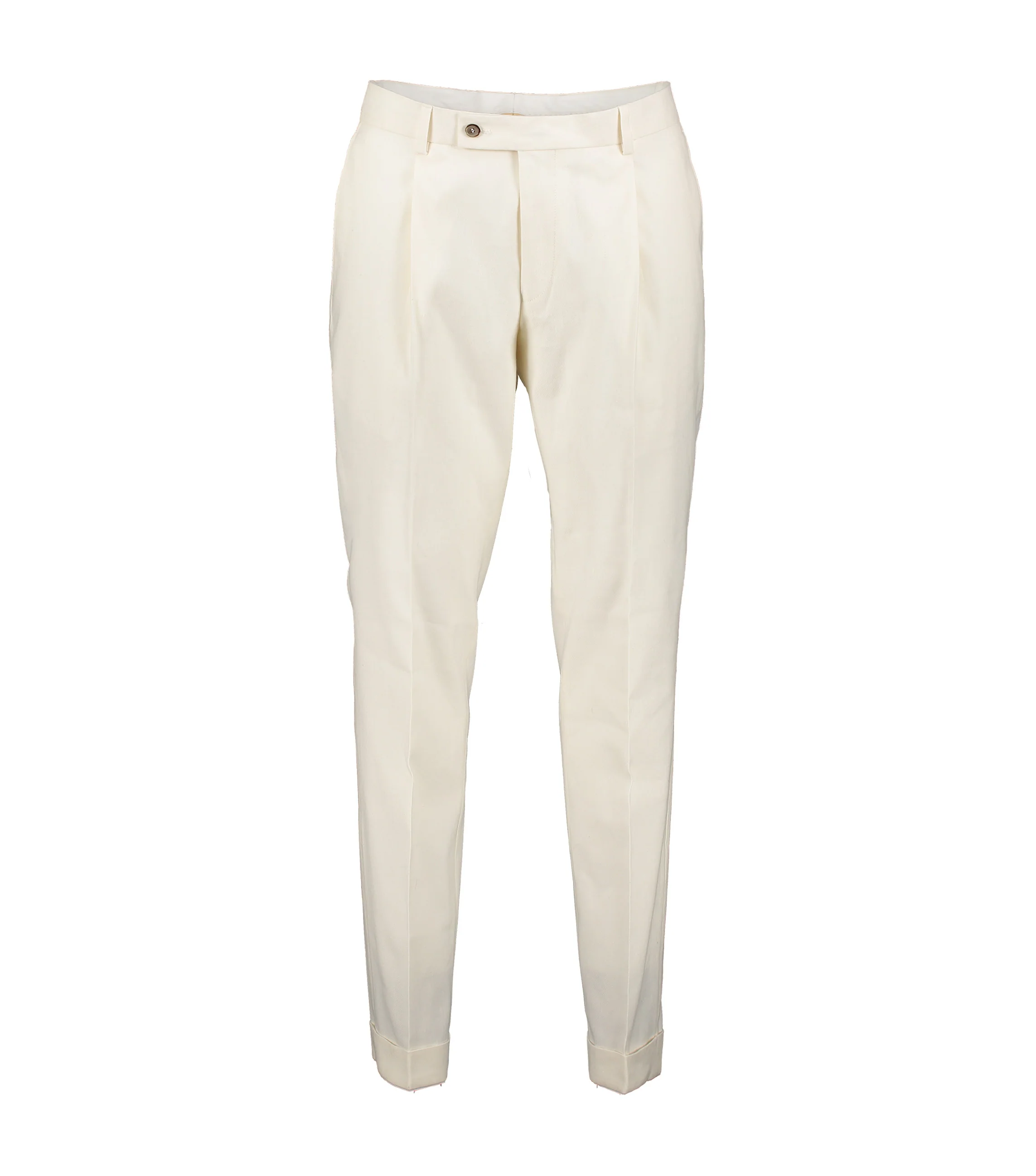 Alex White Cotton Linen Stretch Trousers
