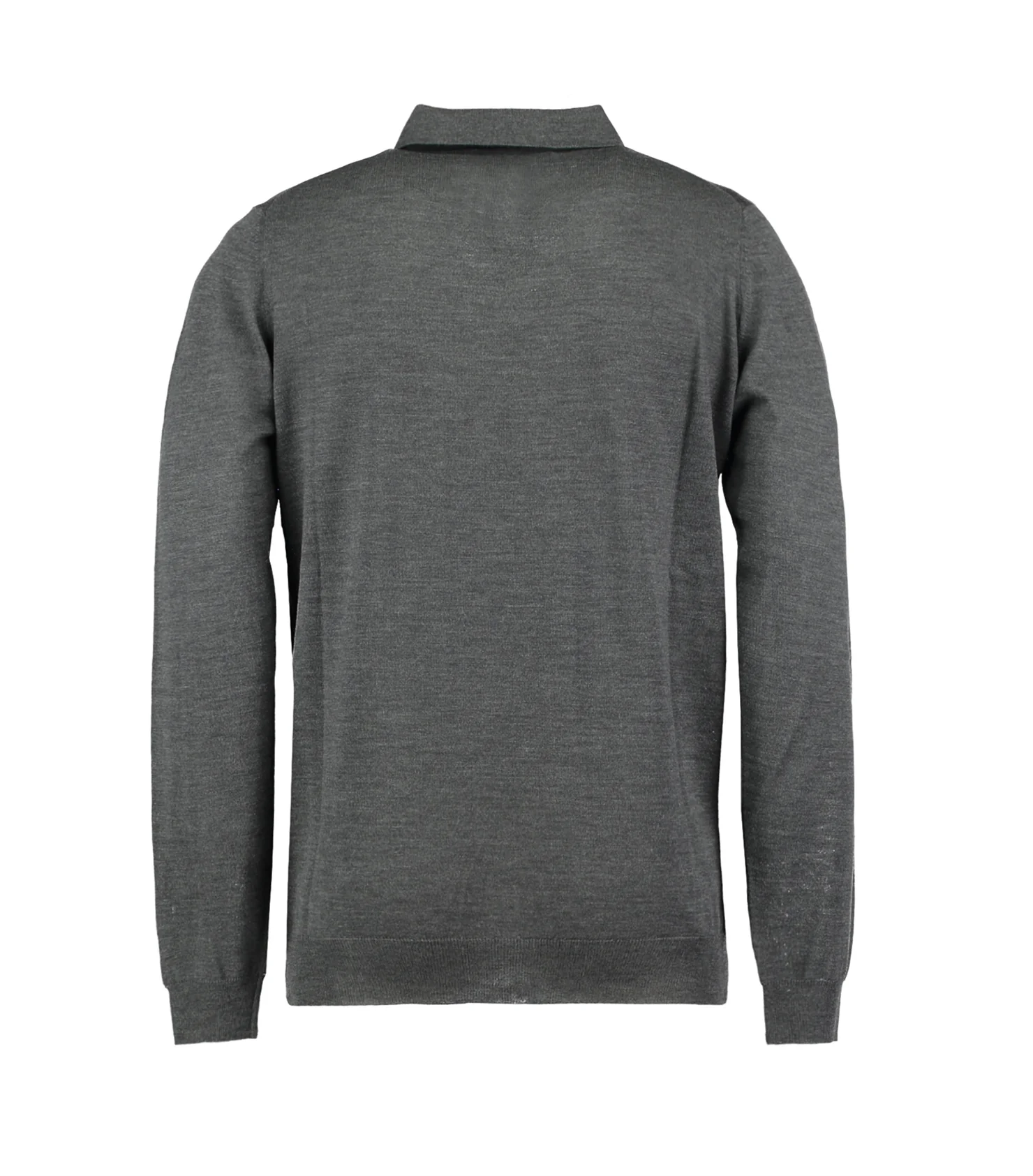 Astley Charcoal Merino Polo Shirt - Image 2