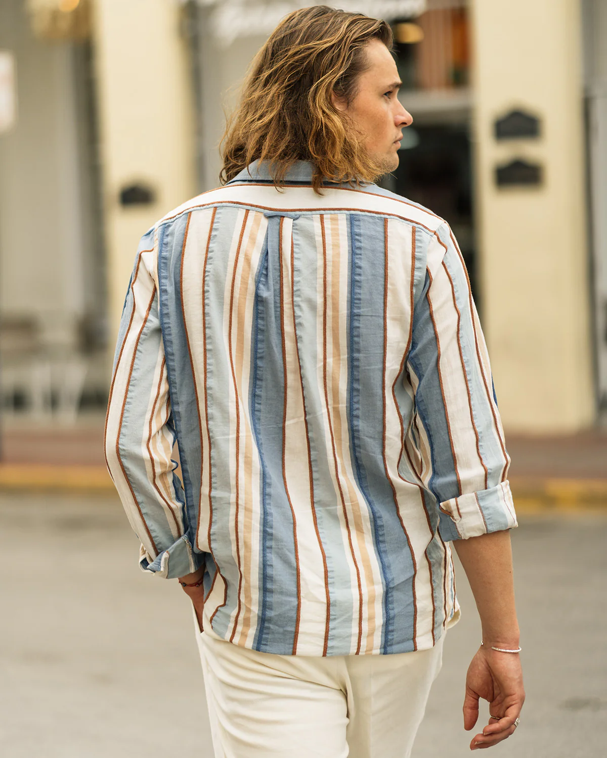 Brando Blue Striped Shirt - Image 3