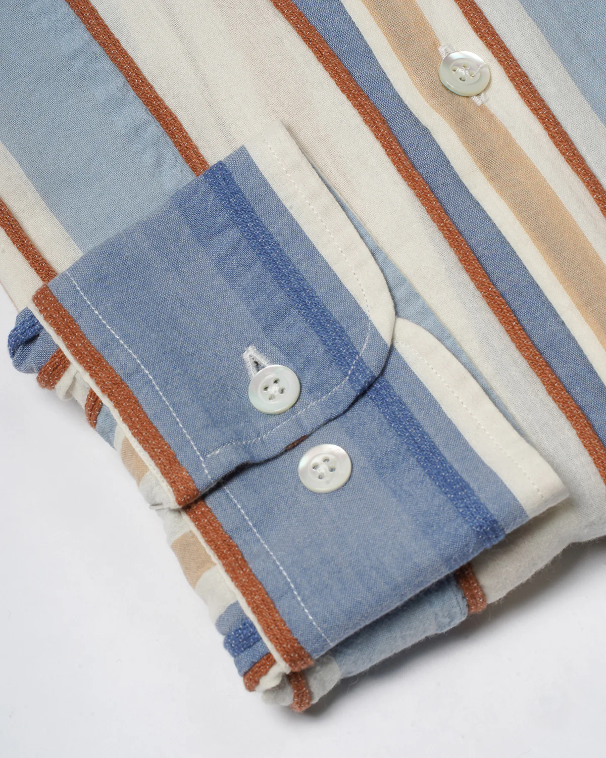 Brando Blue Striped Shirt - Image 4