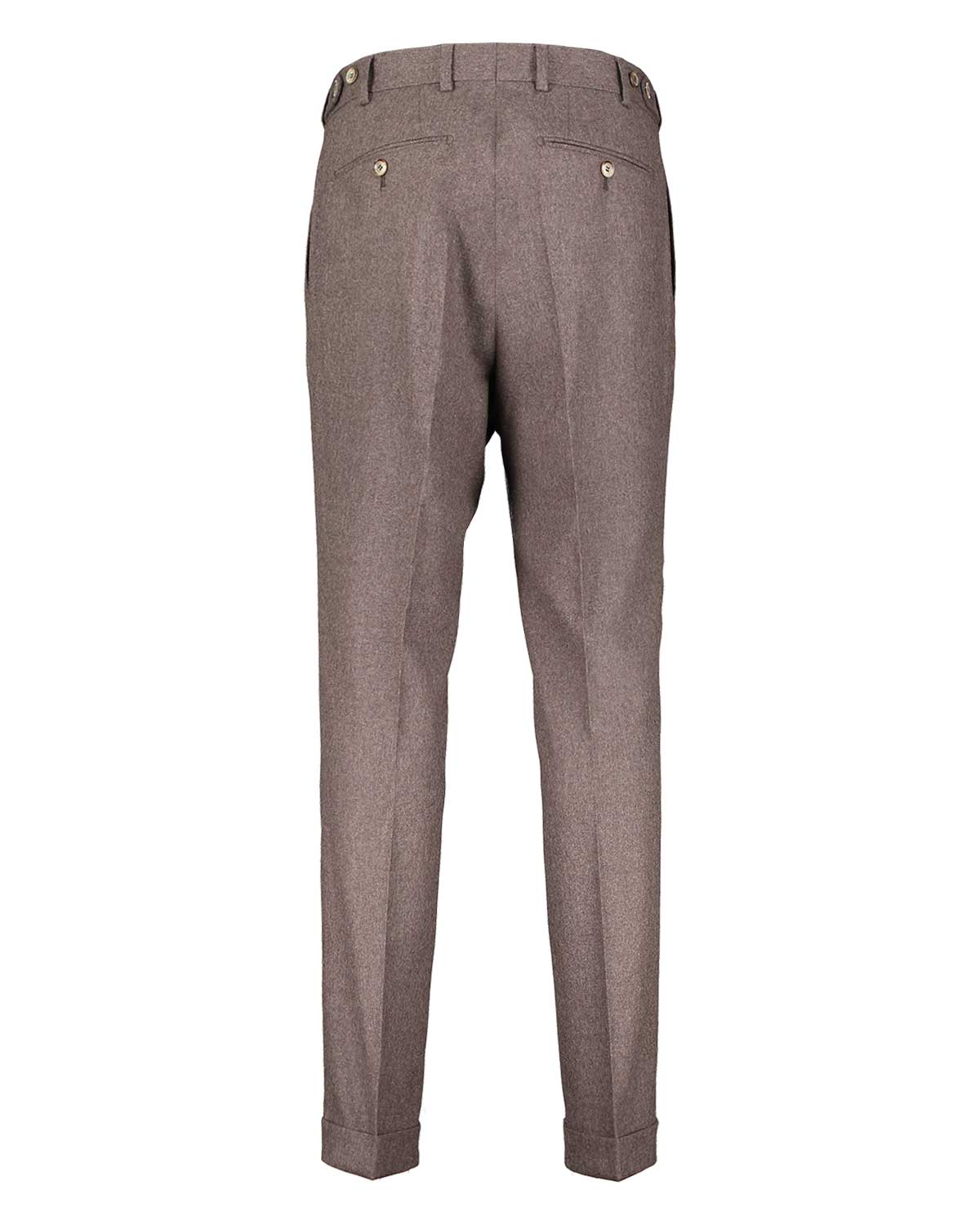 Brett Brown Flannel Stretch Trousers - Image 3