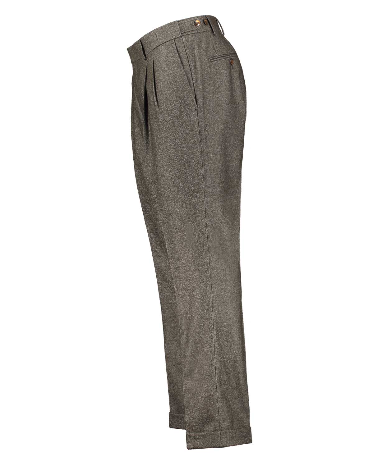 Brett Green Flannel Trousers - Image 2