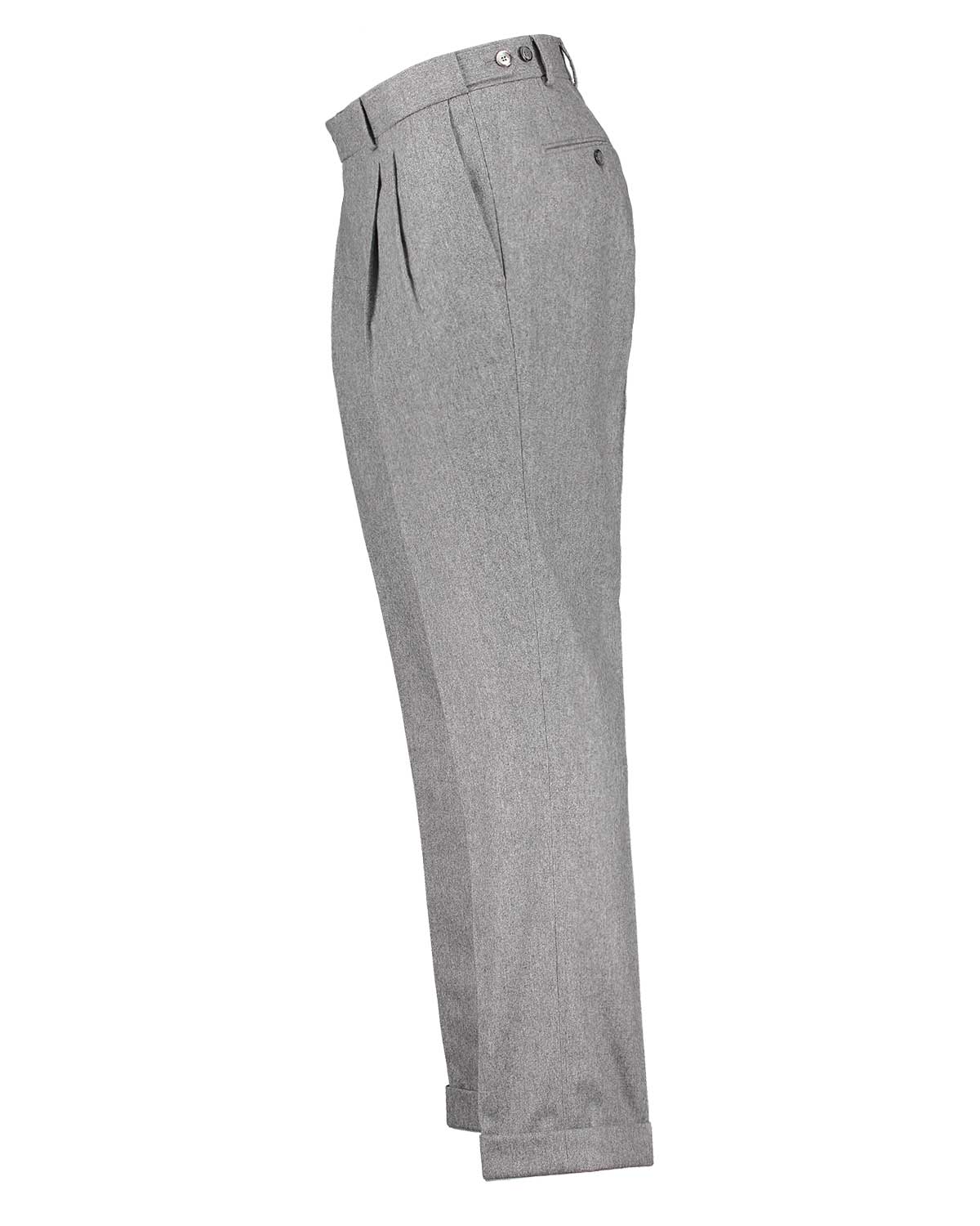 Brett Grey Flannel Stretch Trousers - Image 3