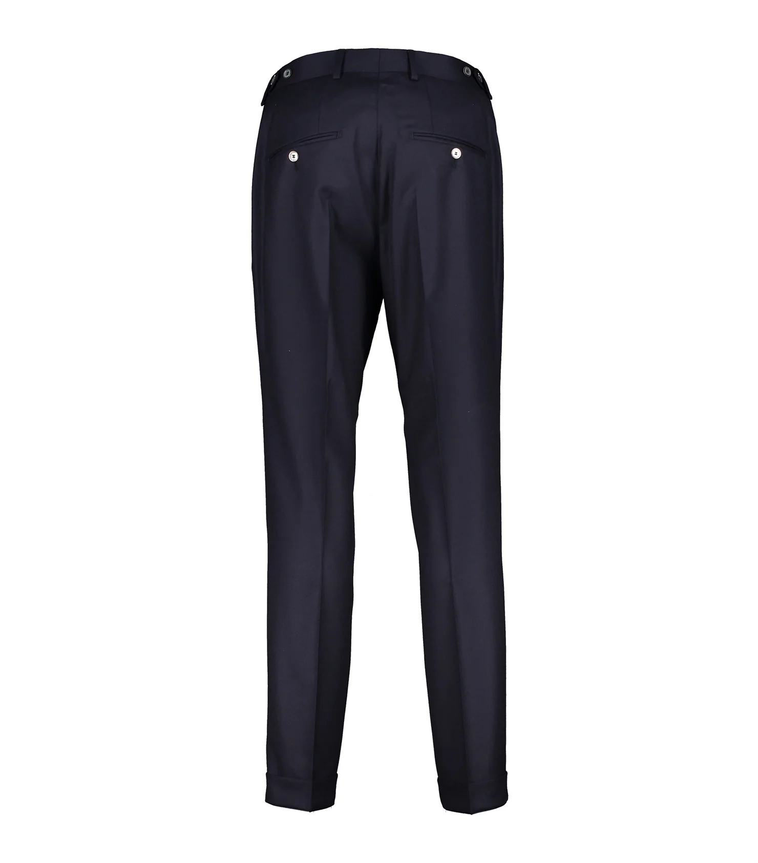 Brett Navy Flannel Trousers - Image 3