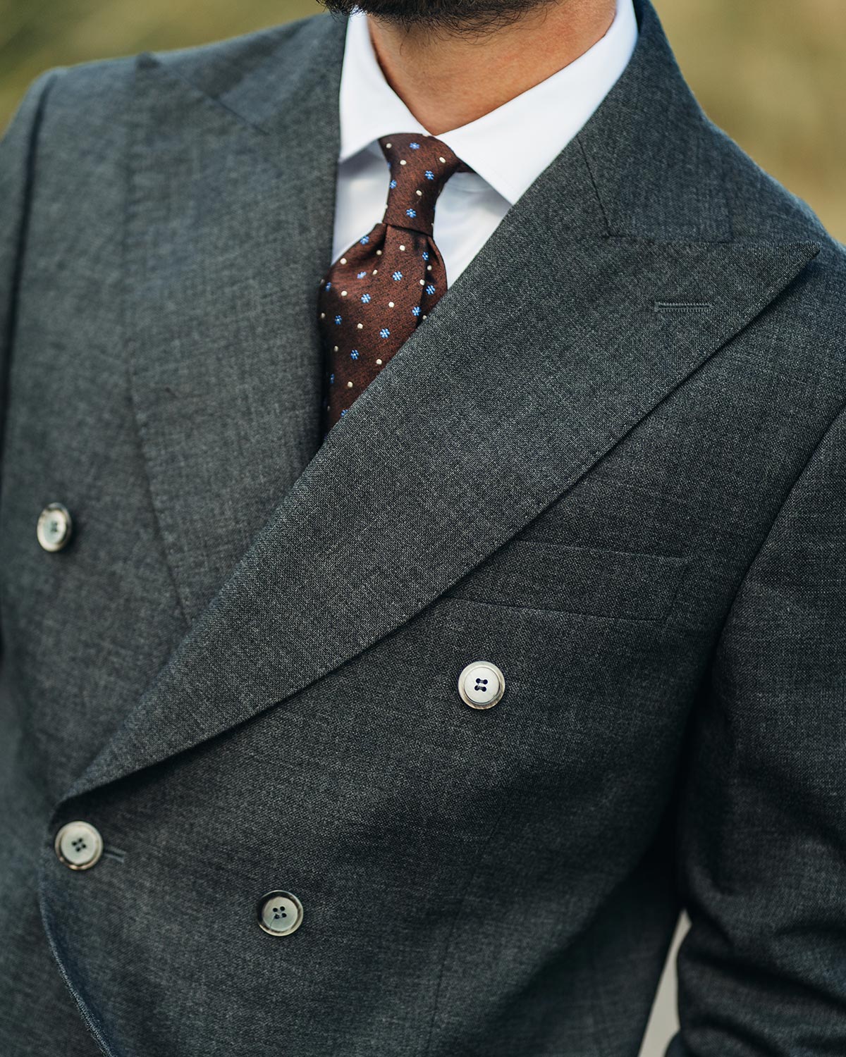 Bugsy Grey Double Breasted Jacket - Image 3