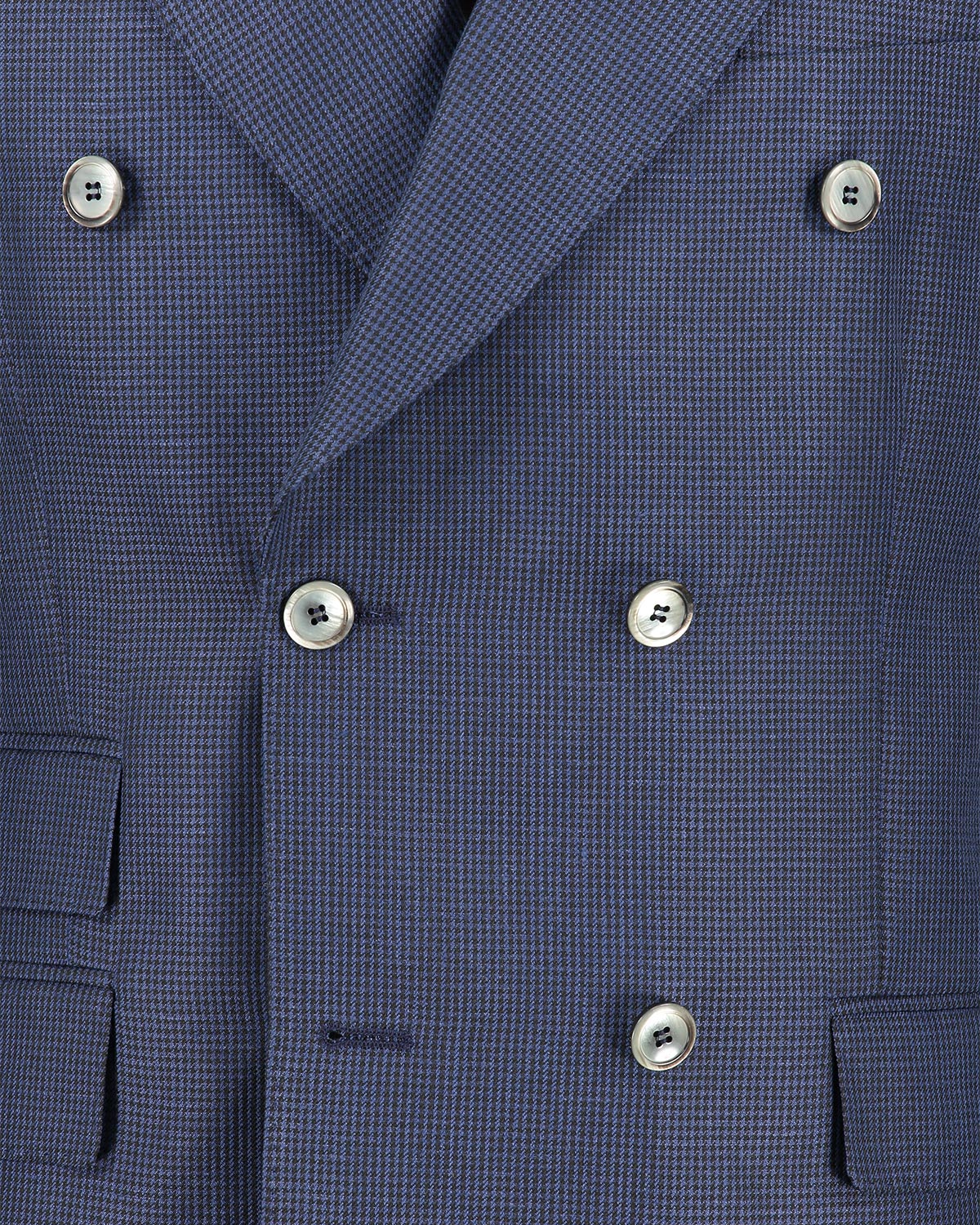 Bugsy Navy Houndstooth Linen Wool Jacket - Image 3