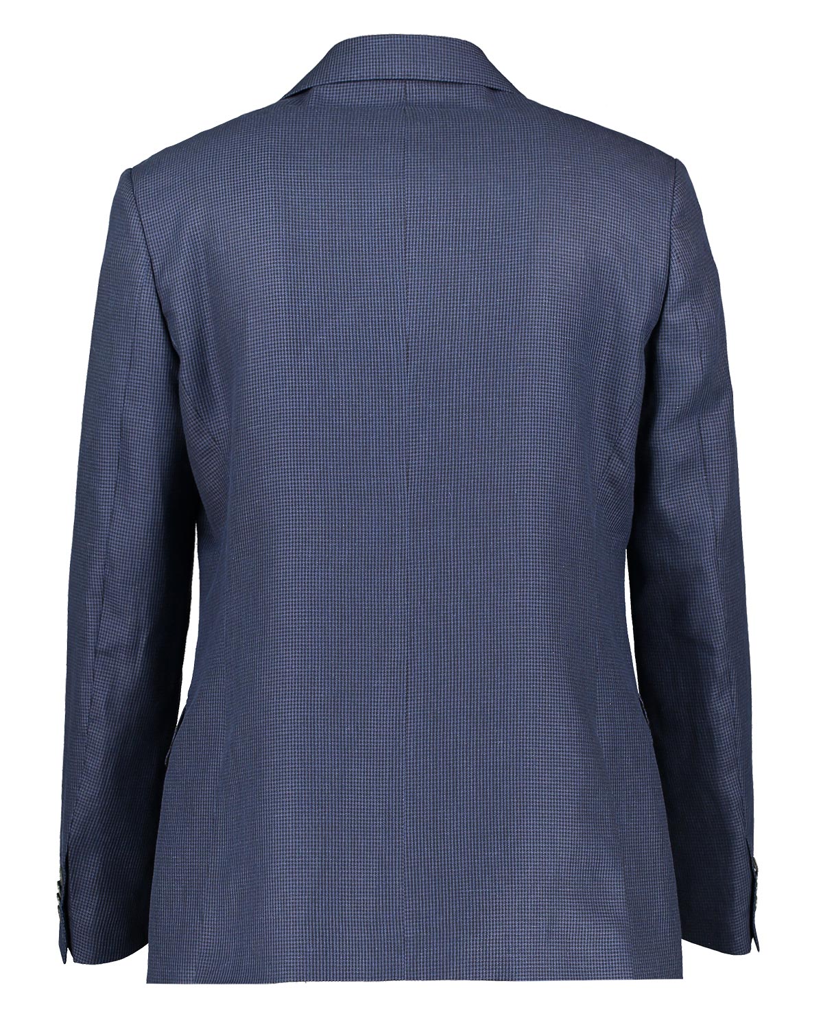 Bugsy Navy Houndstooth Linen Wool Jacket - Image 4