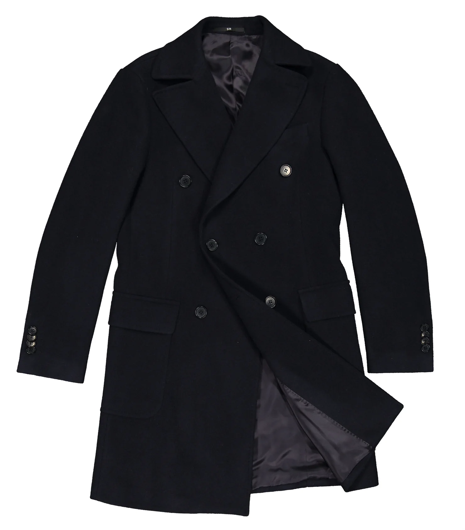 Corleone Navy Double-Breasted Polo Coat - Image 3