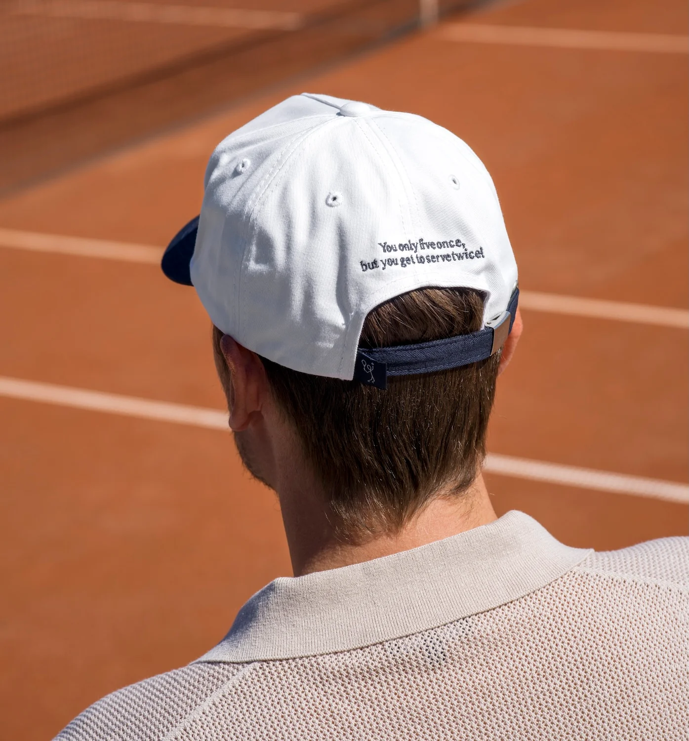 Golfer Hat White With Båstad Tennis logo - Image 4