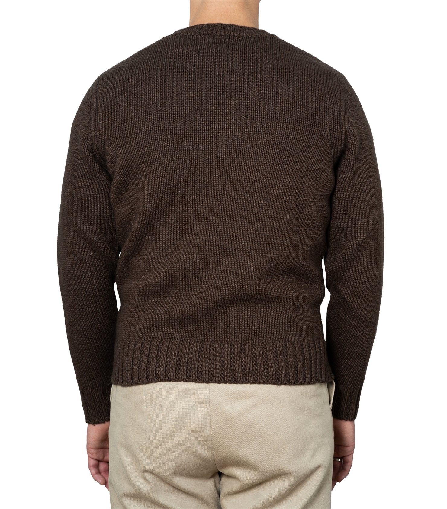 Harald Brown Heavy Knit Crewneck - Image 4