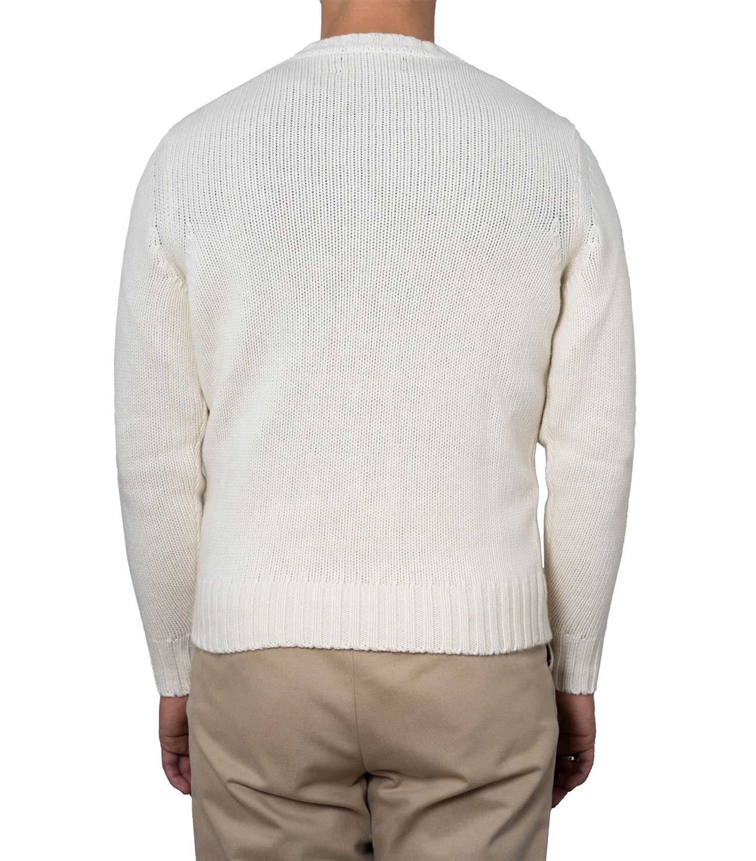 Harald White Heavy Knit Crewneck - Image 4