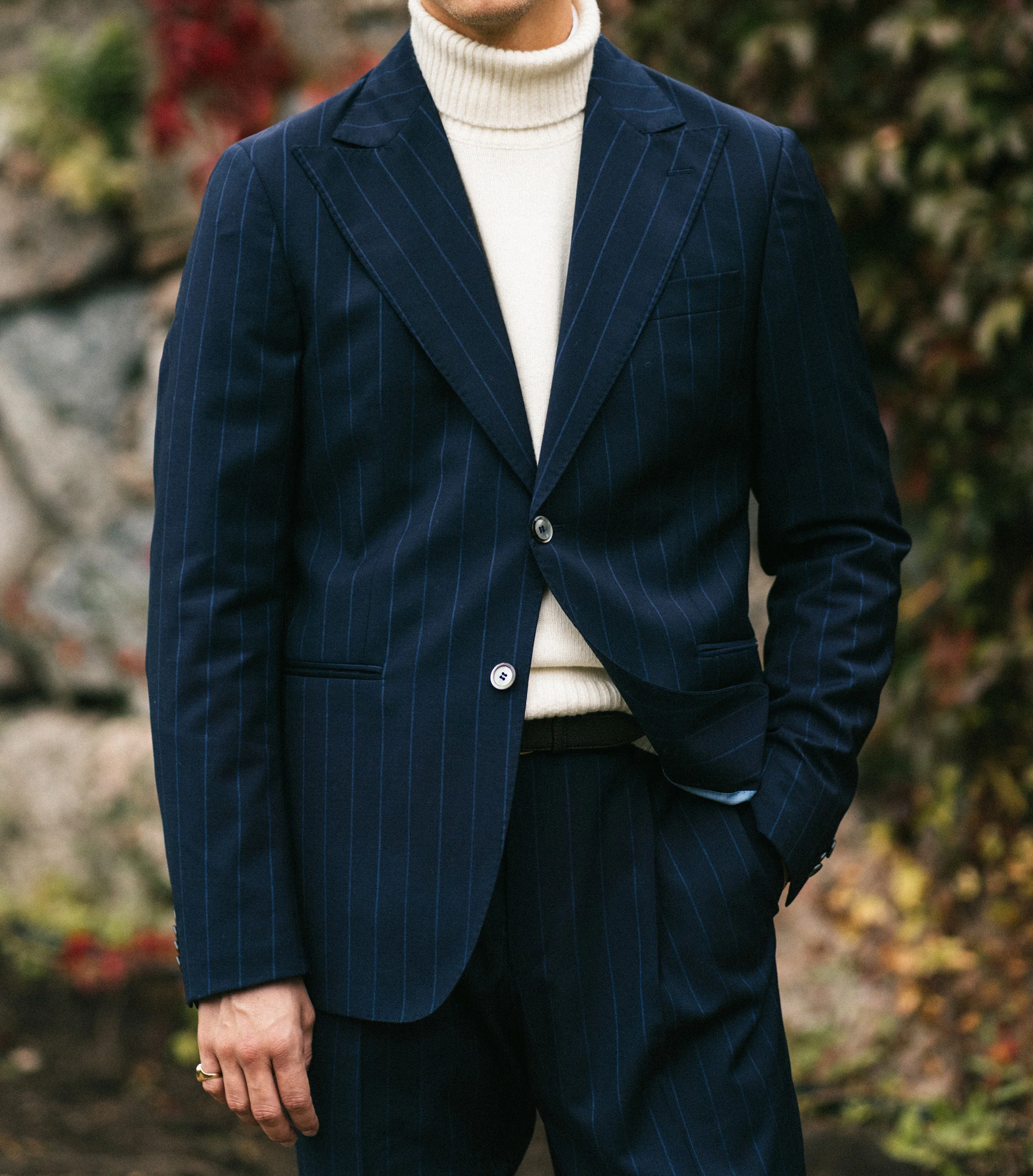 Harvey Blue Pinstripe Suit - Image 2