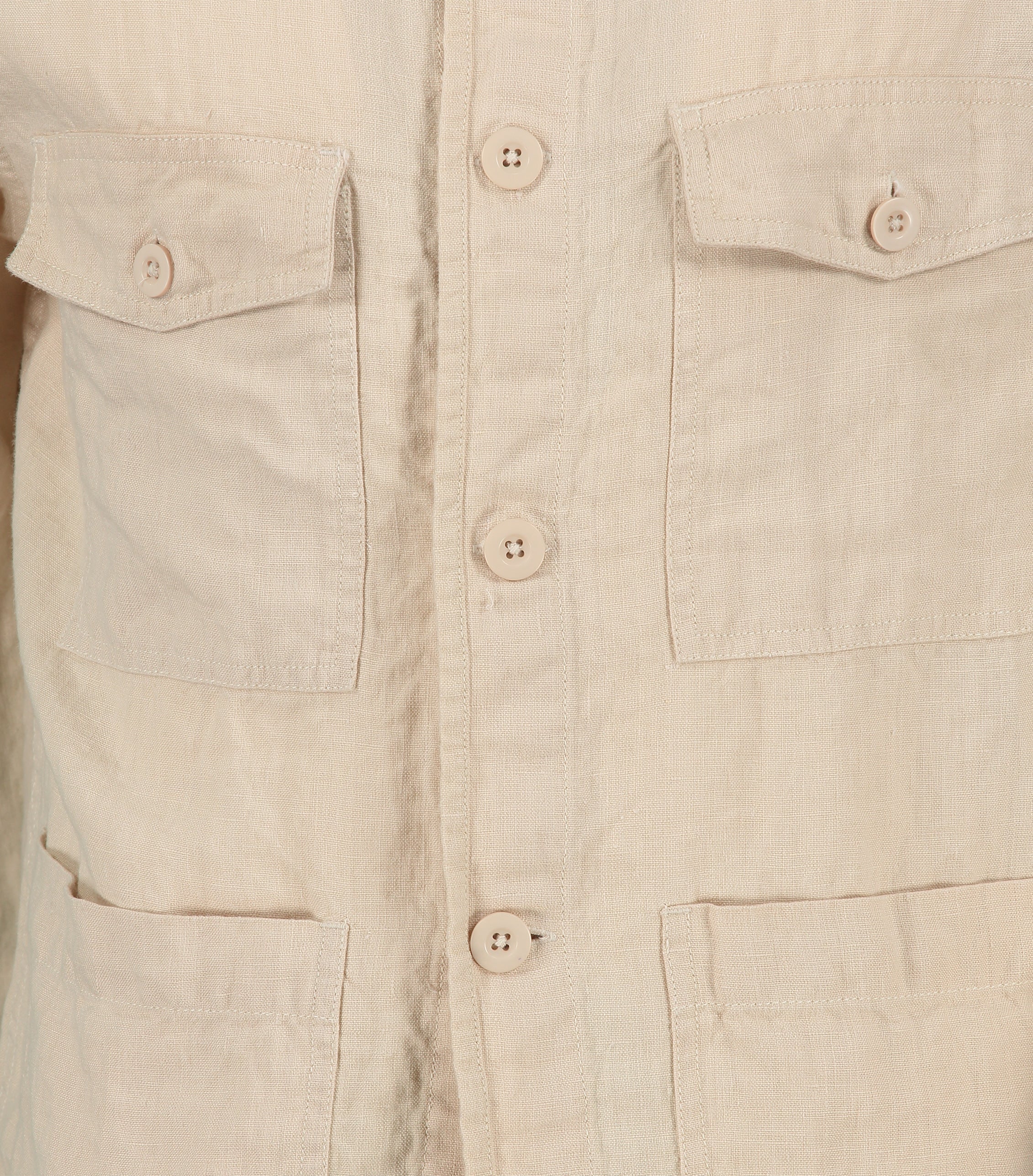 Jake Beige Linen Overshirt - Image 3