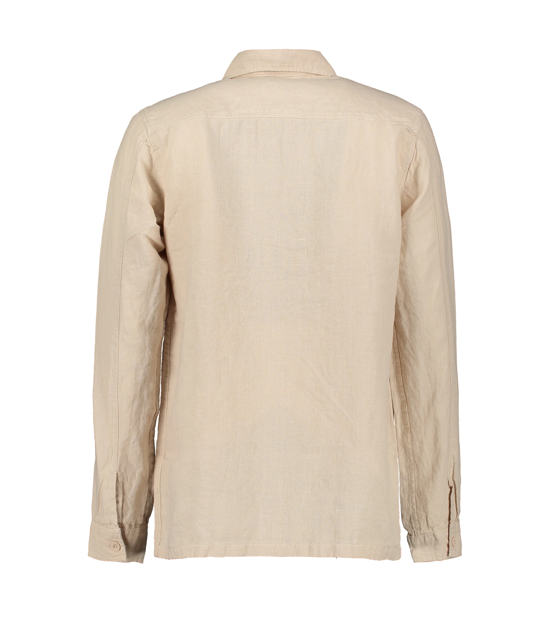 Jake Beige Linen Overshirt - Image 4