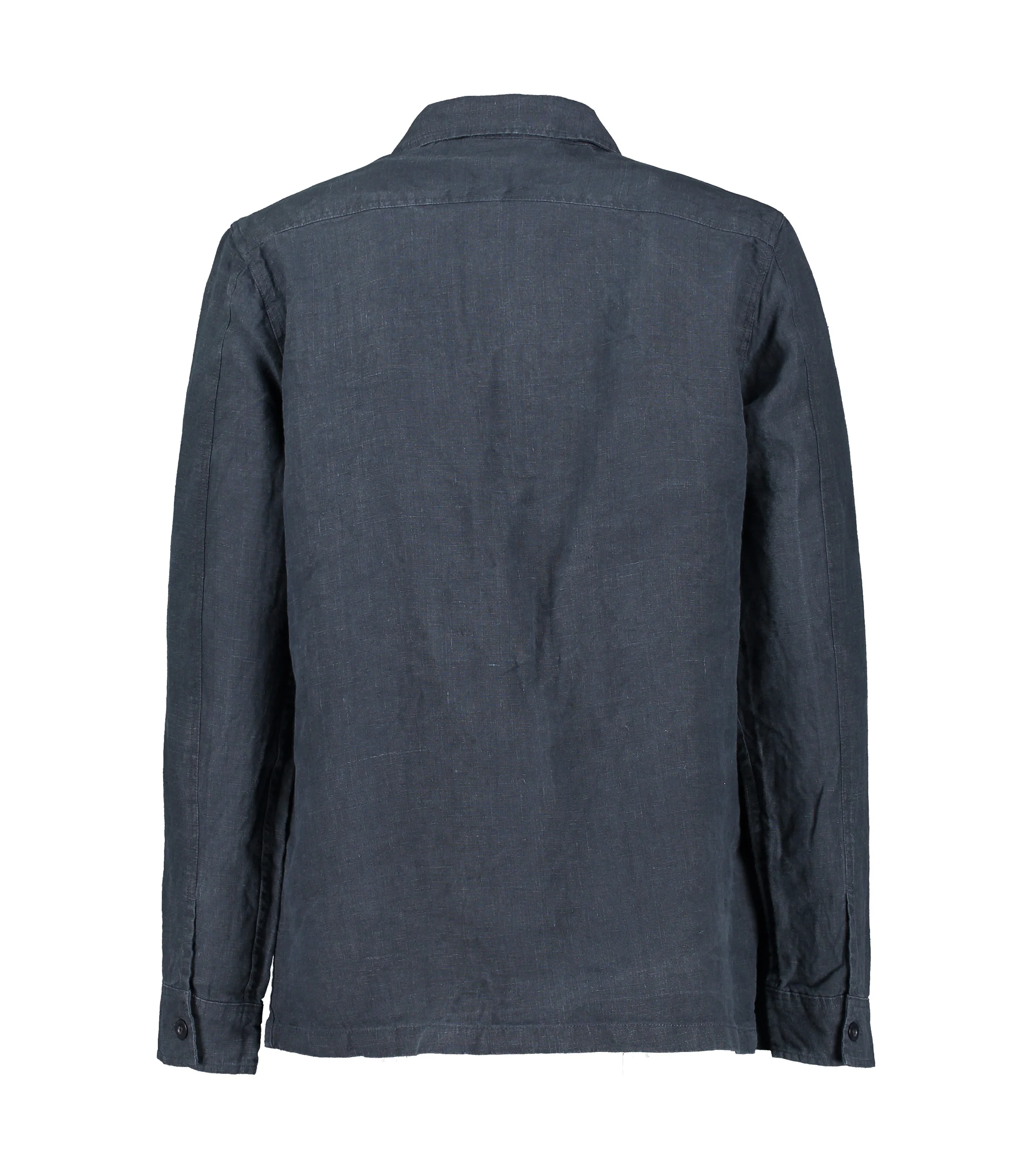 Jake Navy Linen Overshirt - Image 4