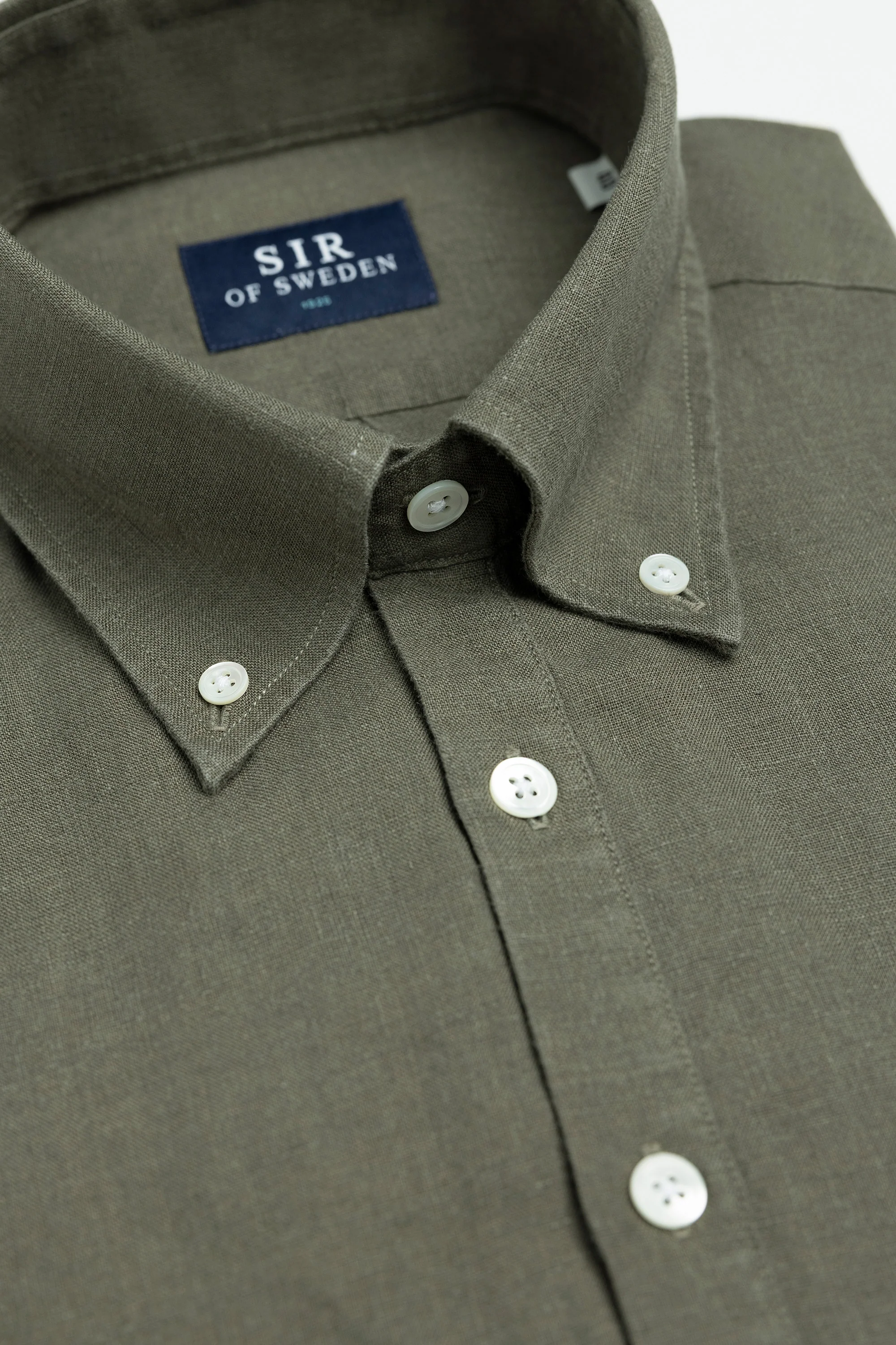 Jerry Pop Green Linen Popover Shirt - Image 4