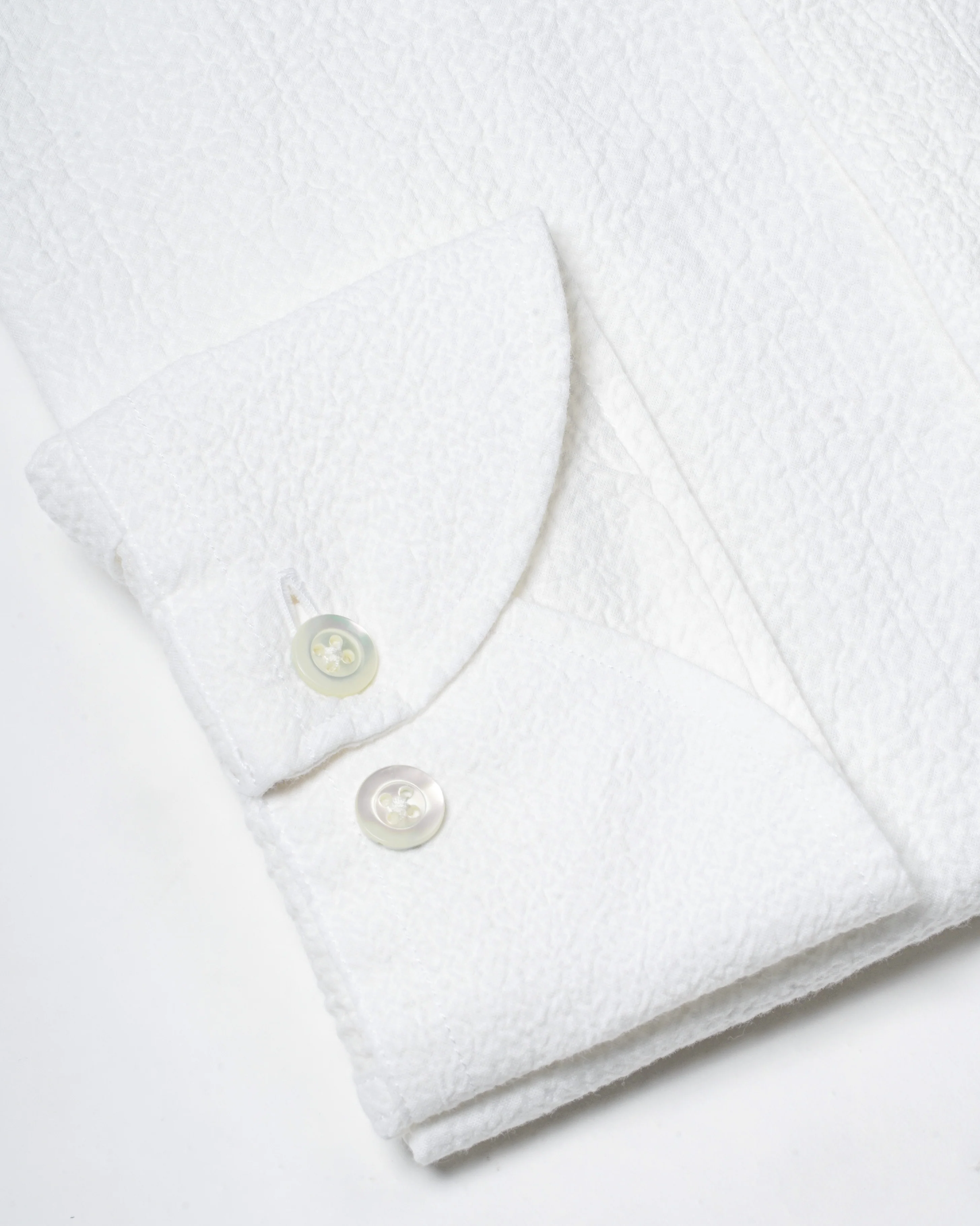 Jerry Pop White Seersucker Popover Shirt - Image 5