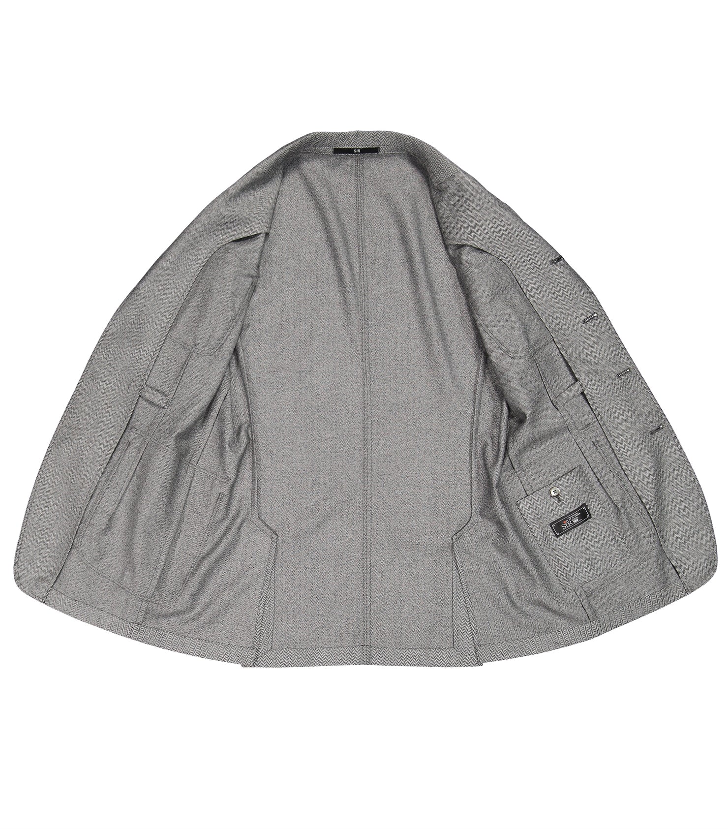 Jiggy Grey Herringbone Jacket - Image 3