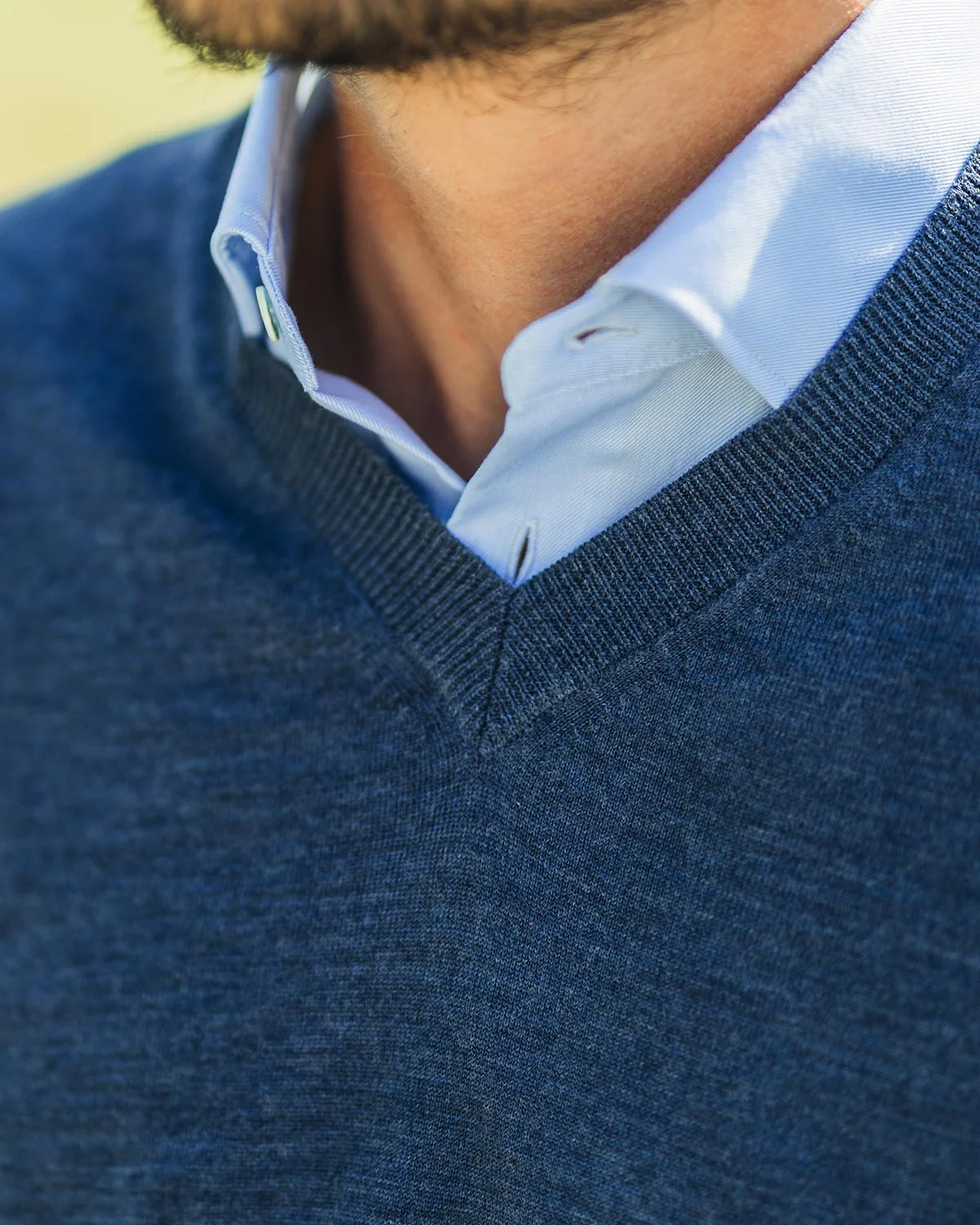League Blue V-Neck Sweater - Image 3