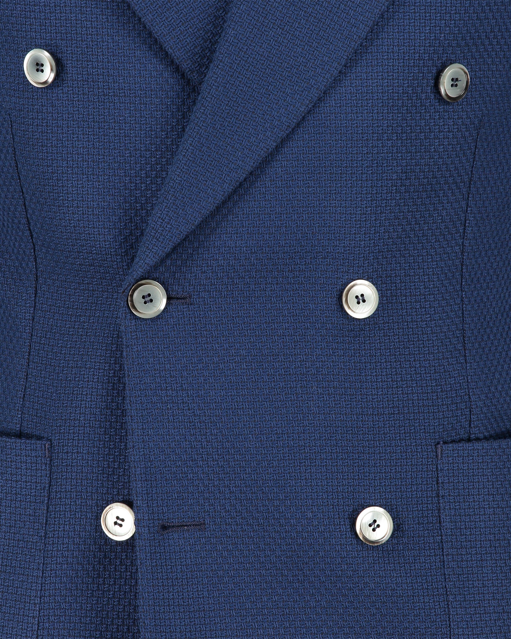 Malone Blue Double Breasted Jacket - Image 4