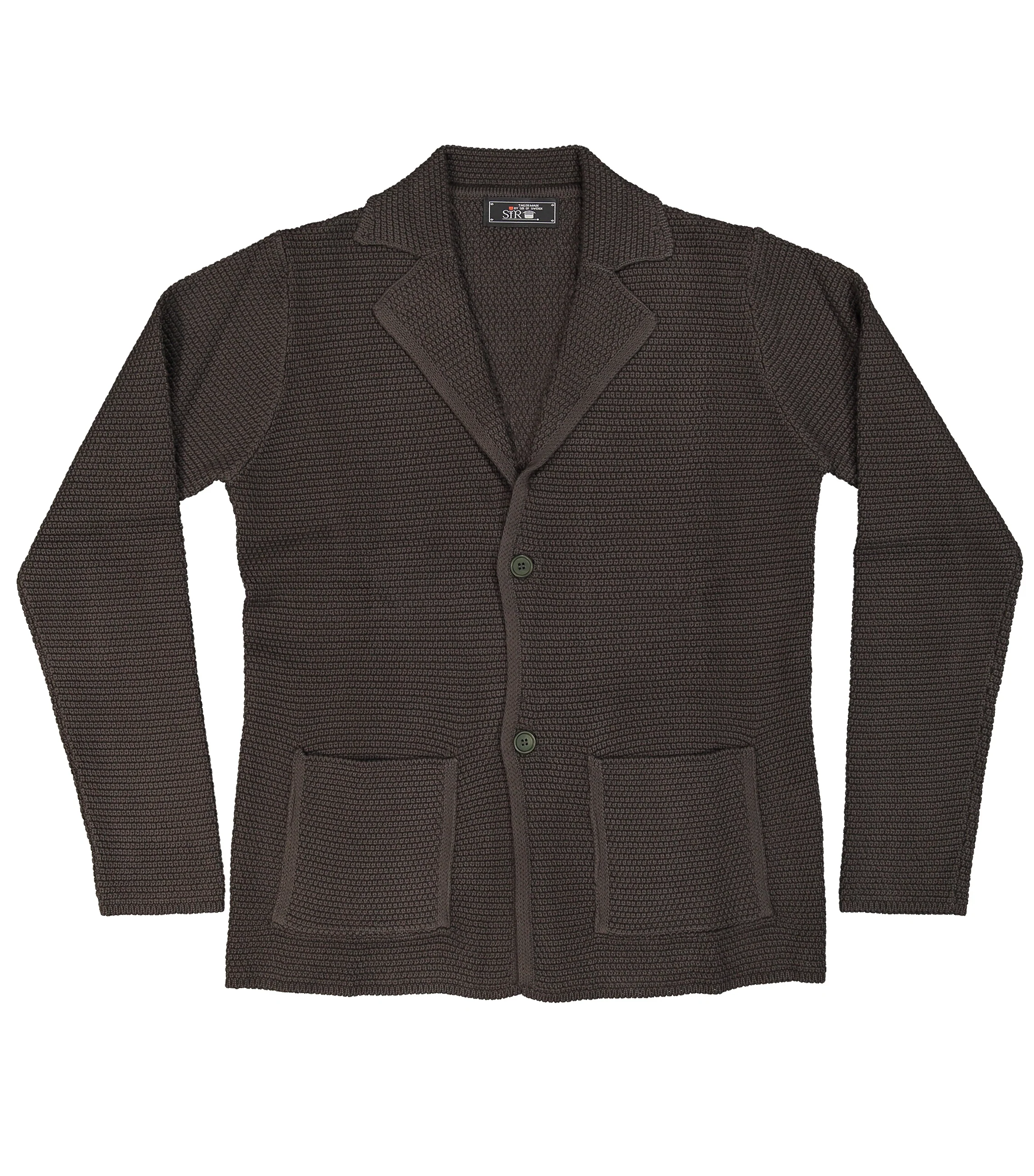 Matera Green Knitted Jersey Jacket - Image 3