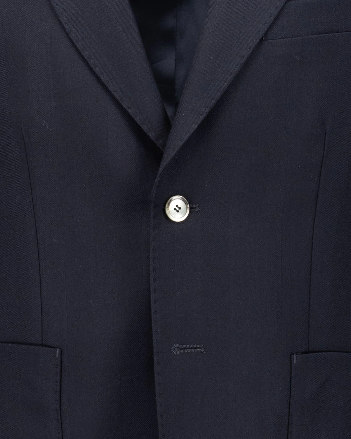 Neil Navy Herringbone Cashmere Jacket - Image 2