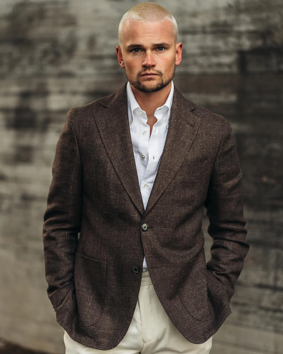 Ness Brown wool/Linen Jacket - Image 2