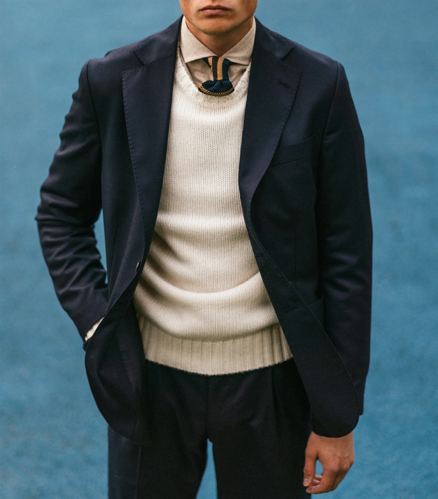 Ness Navy Flannel Jacket - Image 2