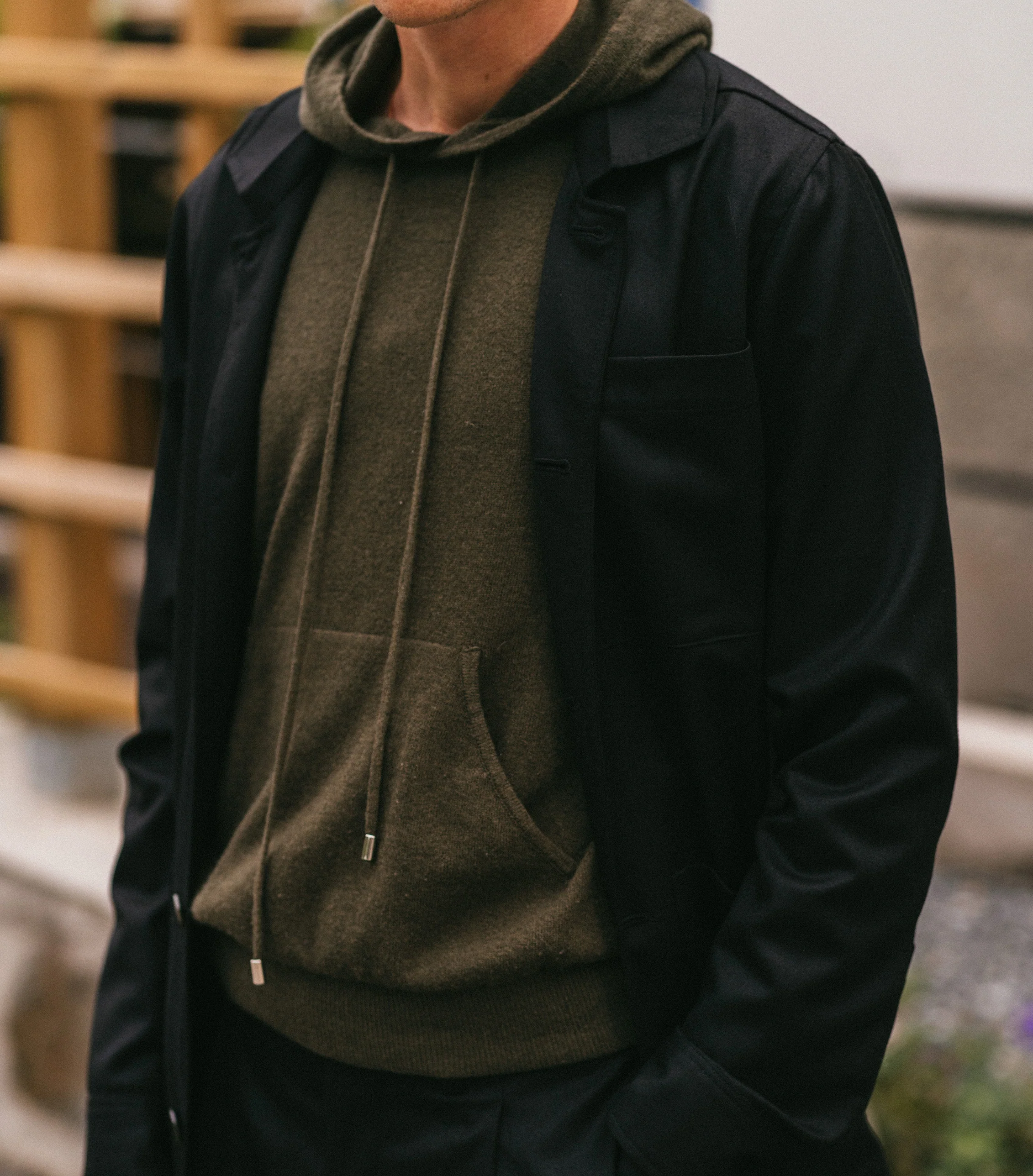 Overtown Black Flannel Shirt Jacket - Image 2