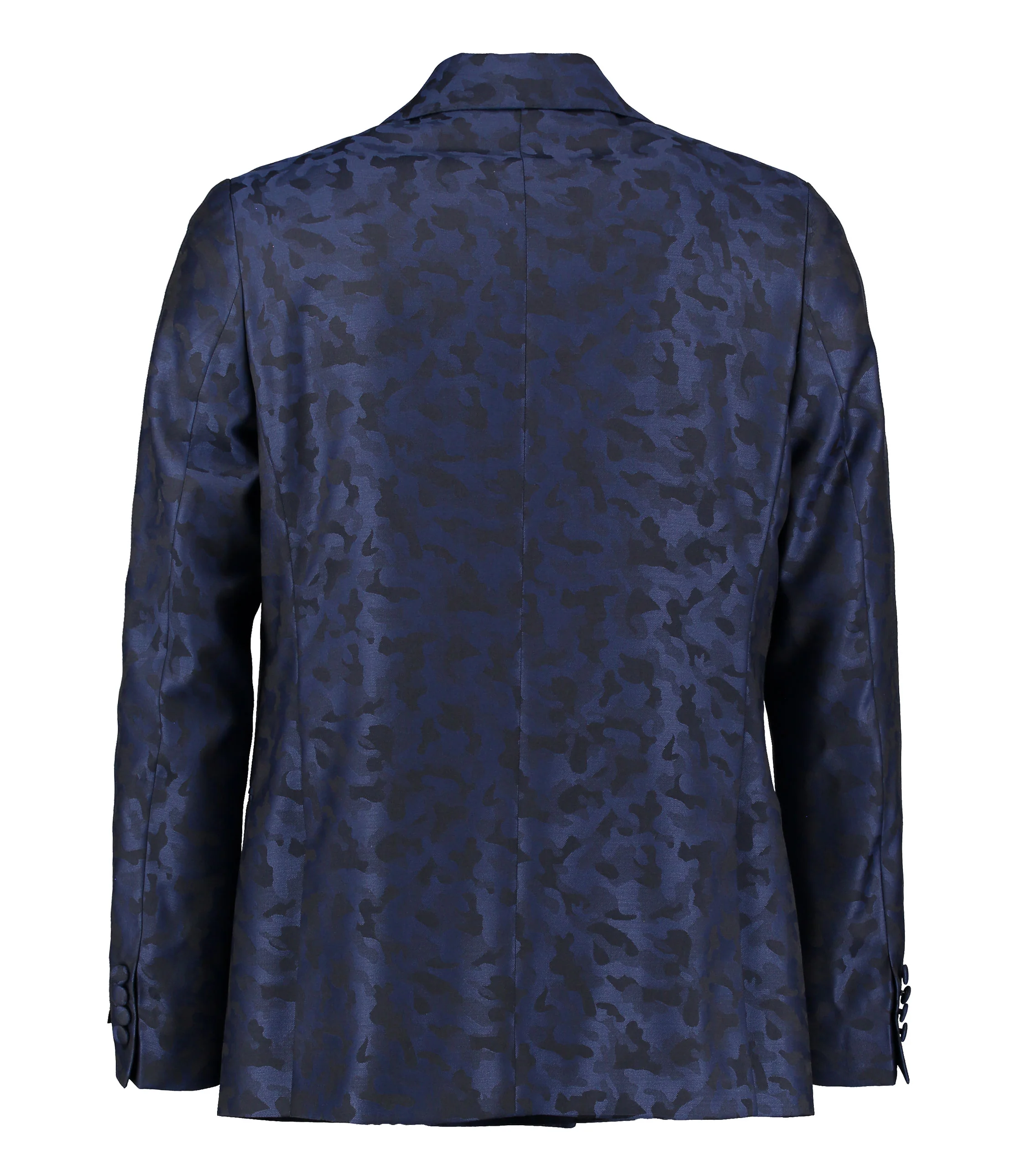 Pierce Blue Camo Double-Breasted Dinner Jacket - Image 2