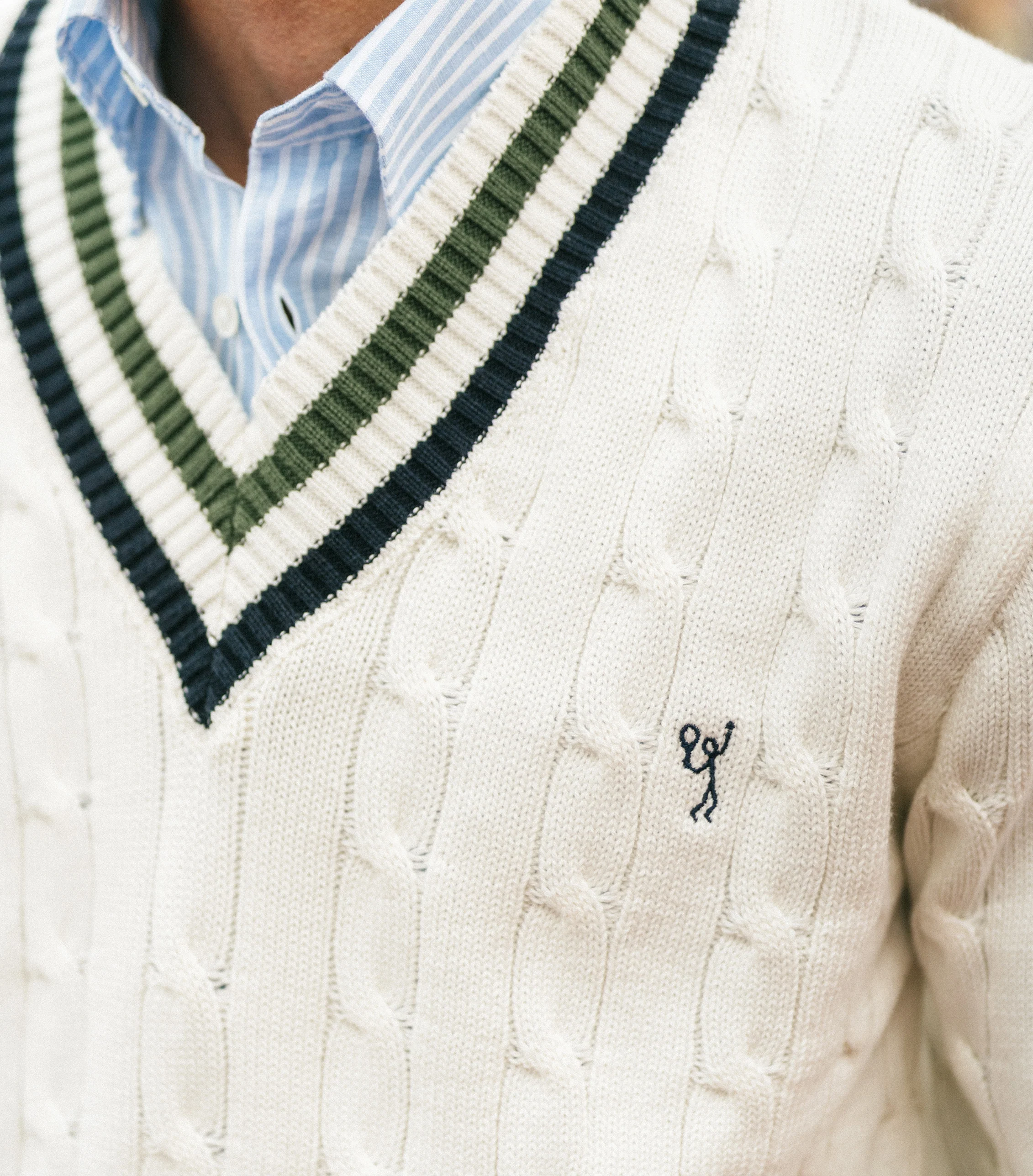 Raffa White Cable Knit Sweater - Image 3