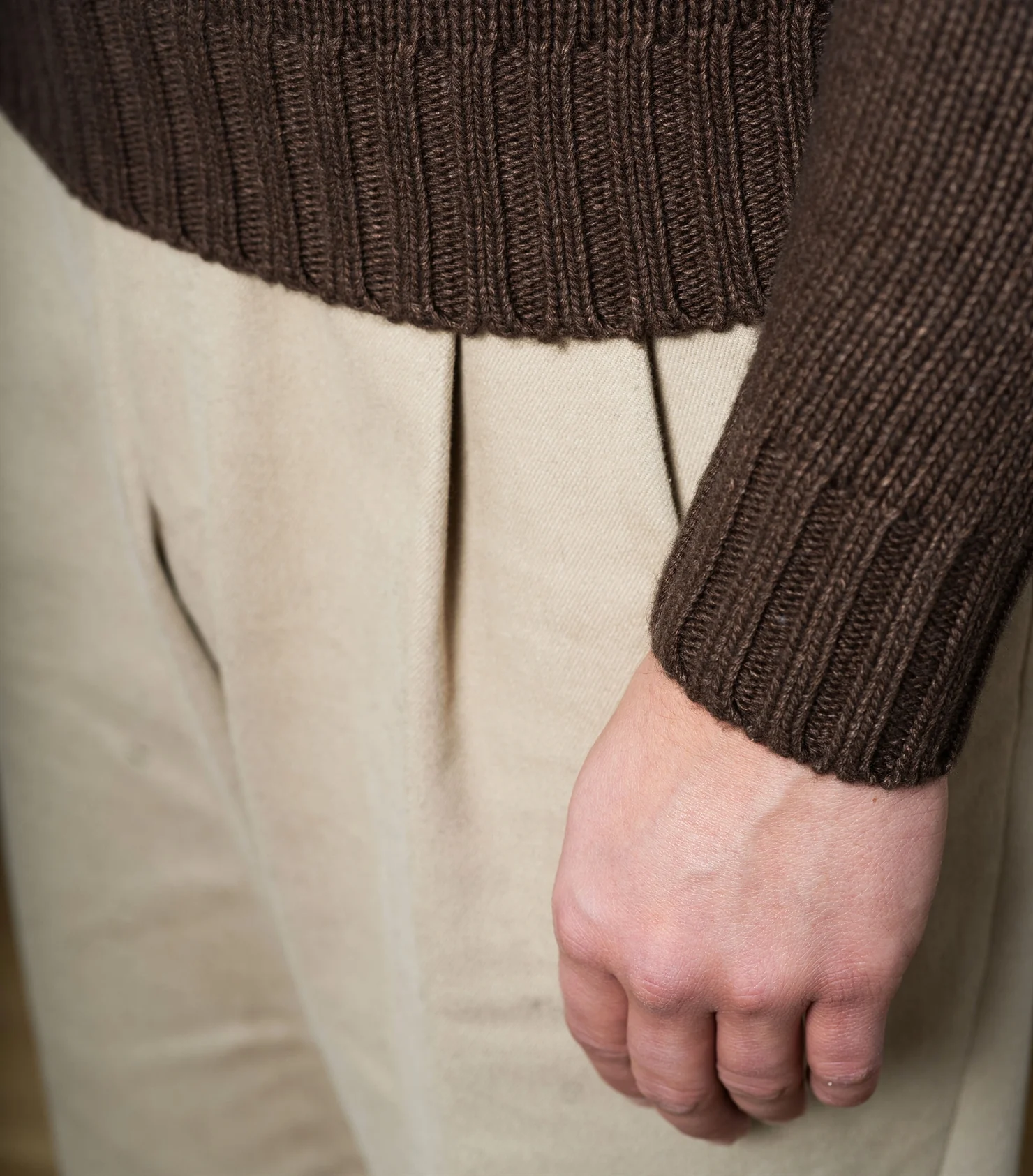 Ragnar Brown Heavy Knit Rollneck - Image 3