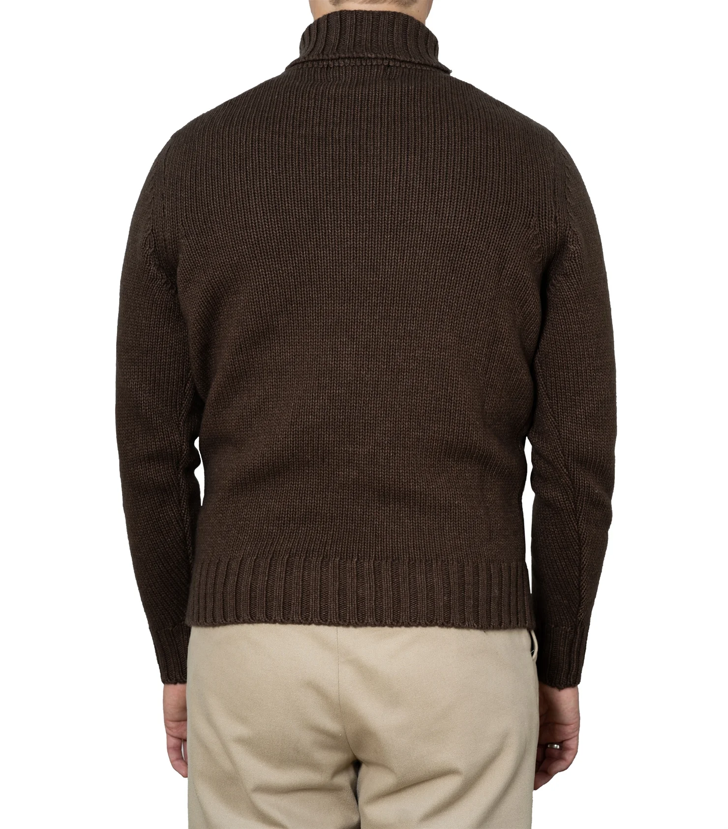 Ragnar Brown Heavy Knit Rollneck - Image 4