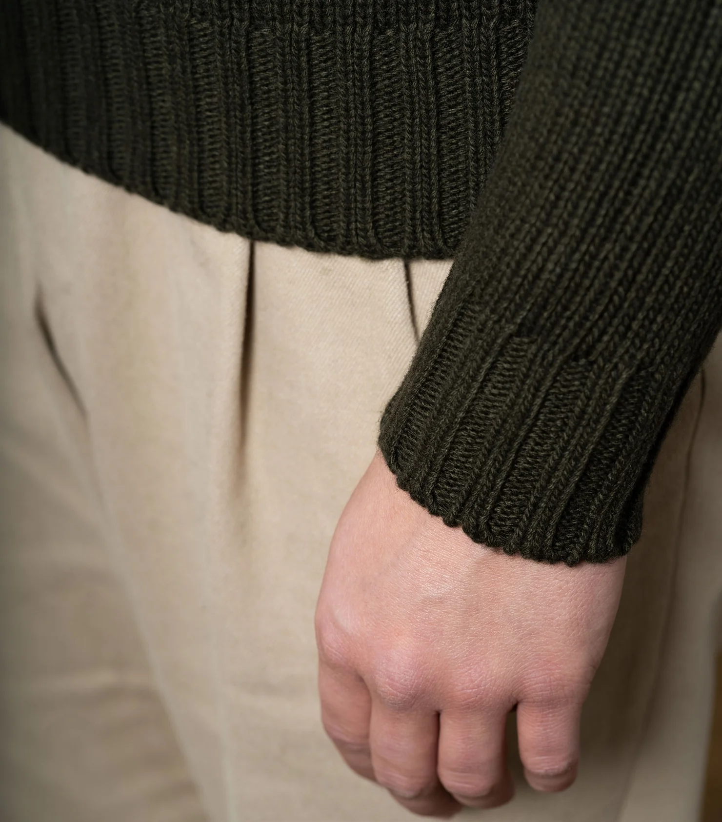 Ragnar Green Heavy Knit Rollneck - Image 3