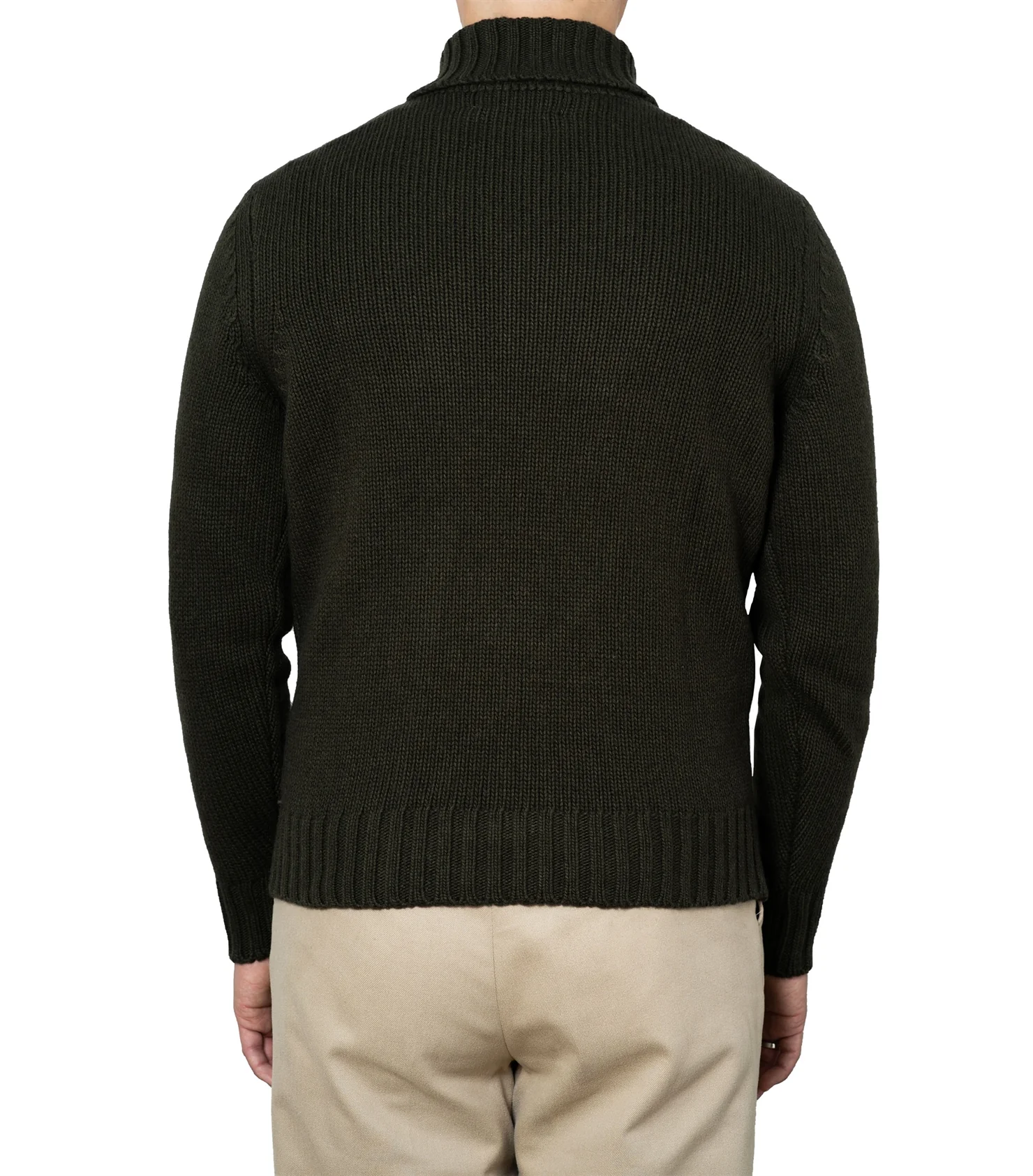 Ragnar Green Heavy Knit Rollneck - Image 4