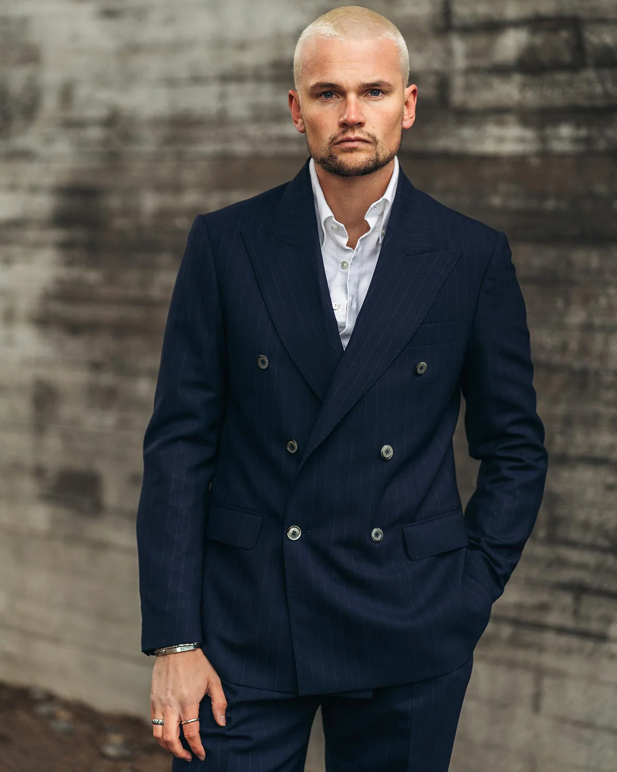 Ralph Blue Double Breasted Pinstripe Suit - Image 2