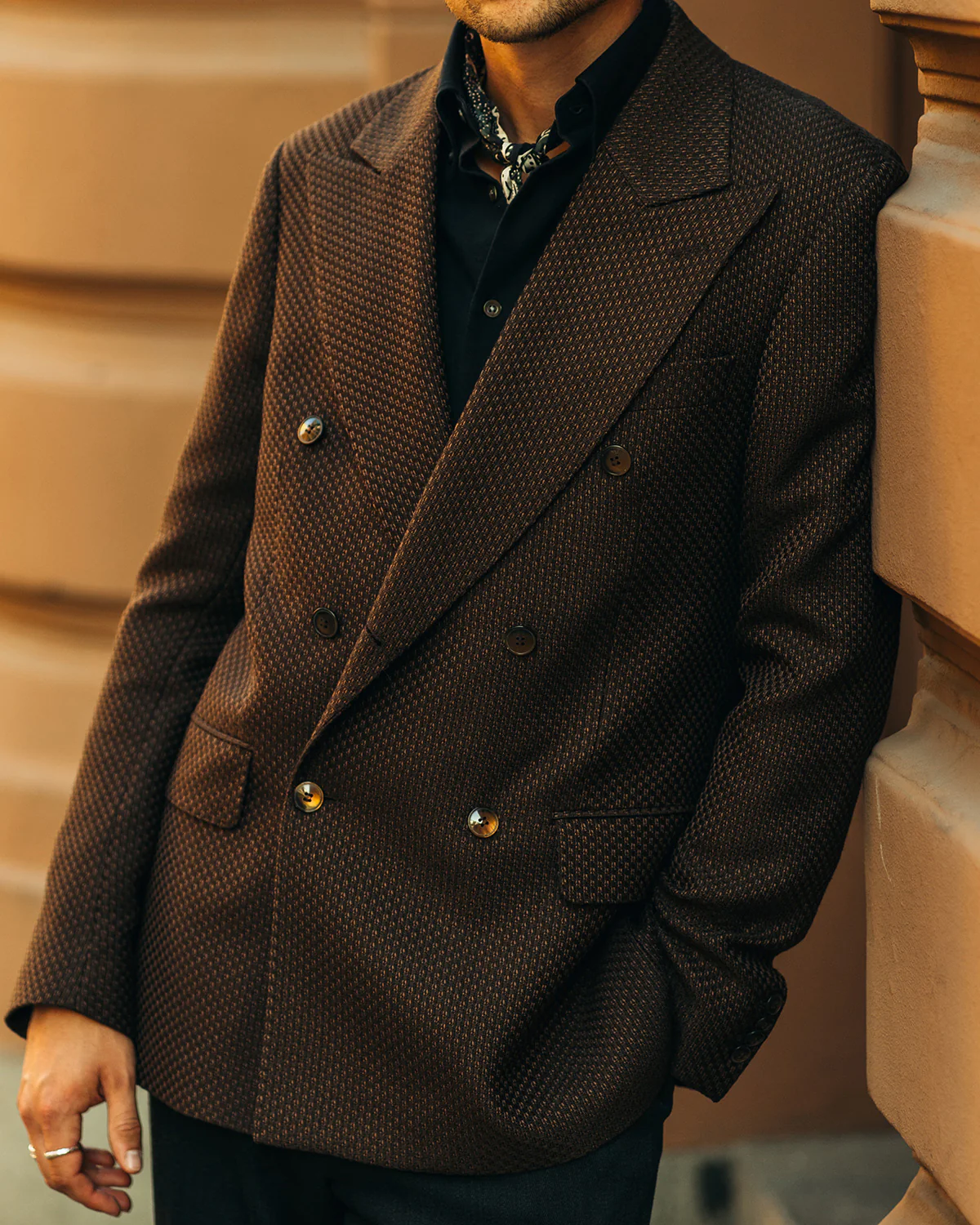 Ralph Brown Double Breasted Jacket - Image 2