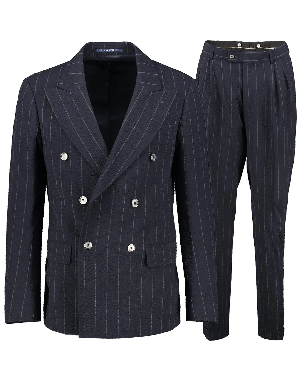 Ralph Navy Pinstripe Seersucker Suit