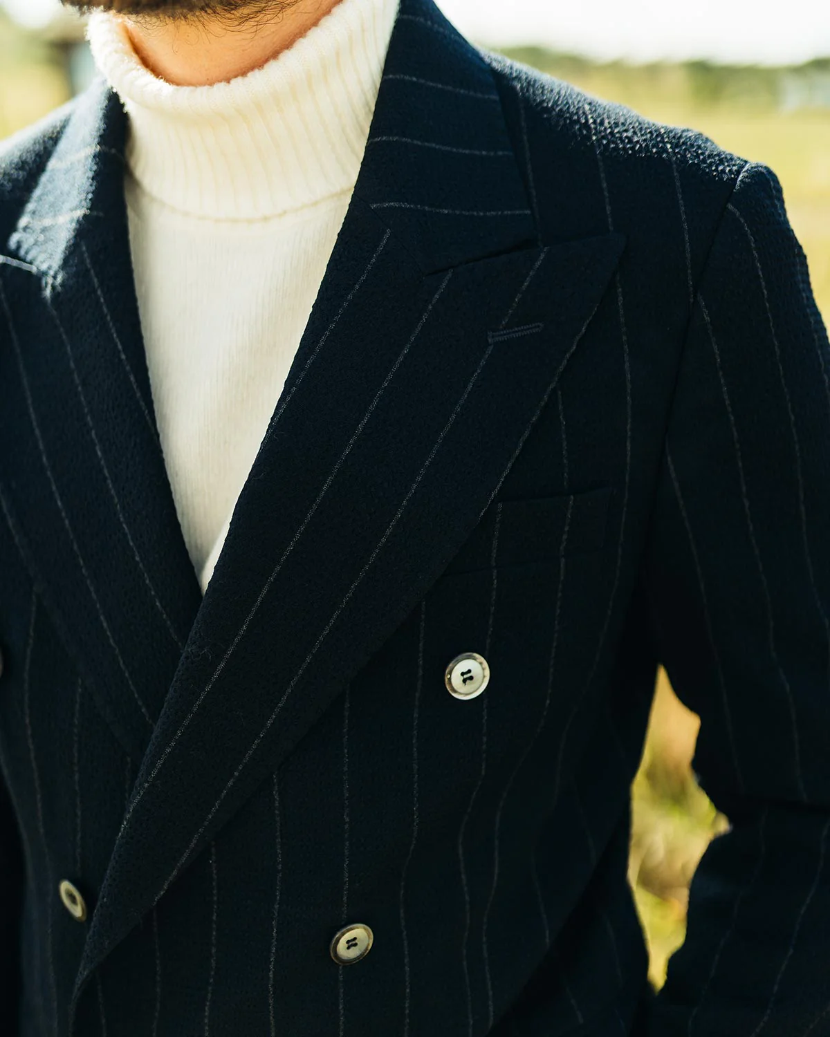 Ralph Navy Pinstripe Seersucker Suit - Image 2