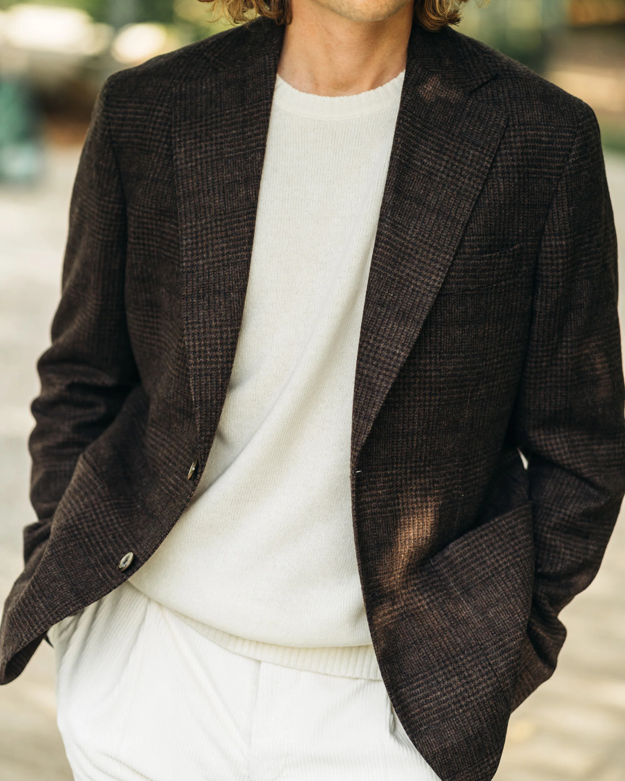 Riviera Brown Glencheck Jacket - Image 2