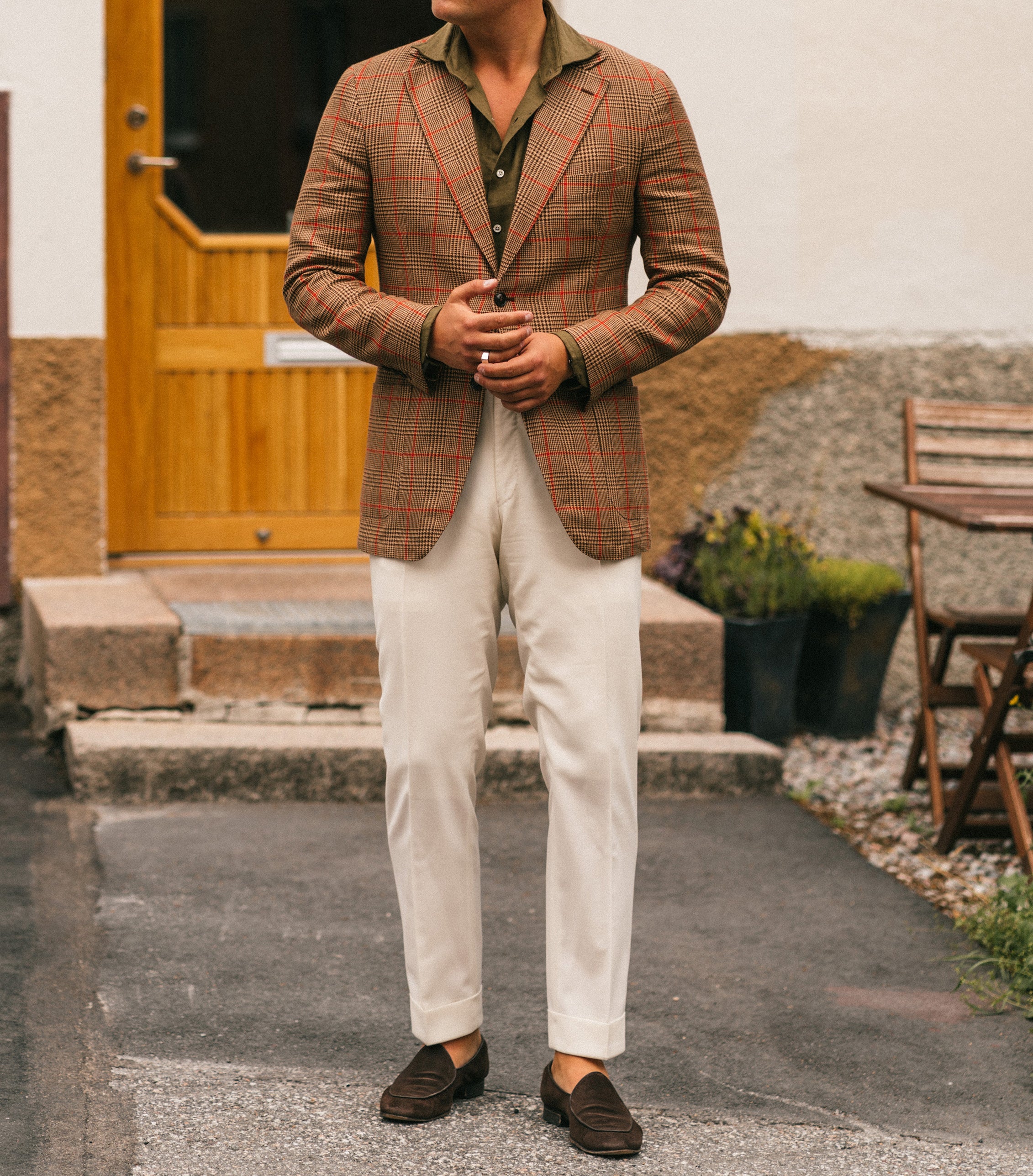 Riviera Brown Prince of Wales Check Jacket - Image 2
