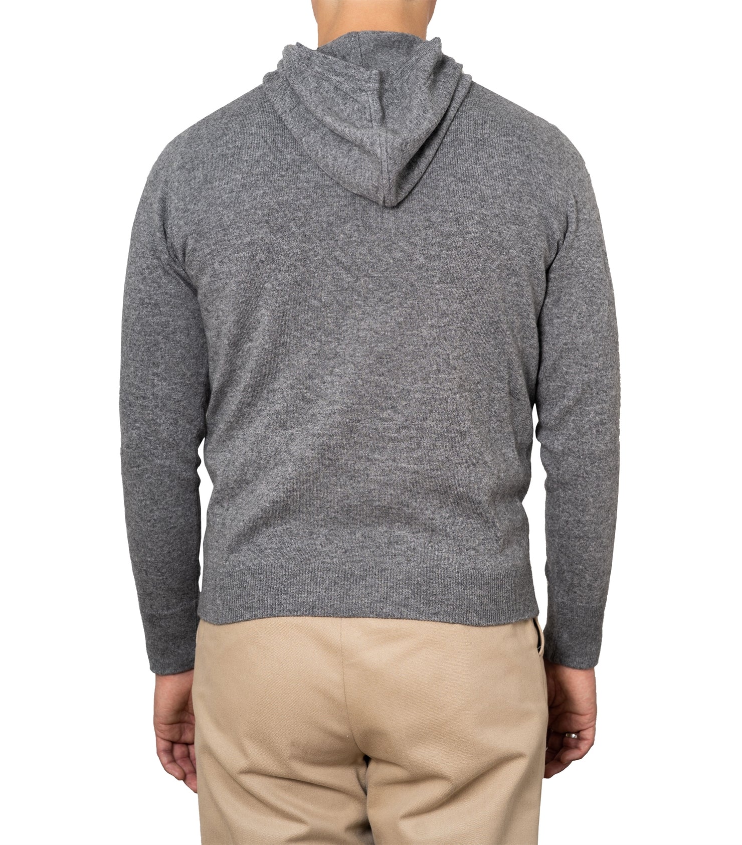 Runo Light Grey Cashwool Hoodie - Image 3