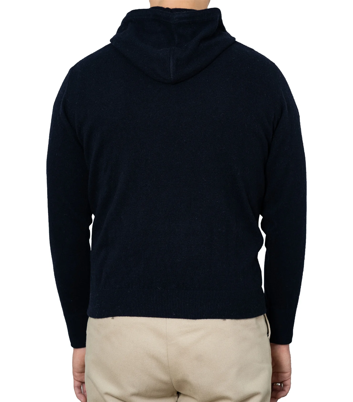 Runo Navy Cashwool Hoodie - Image 3