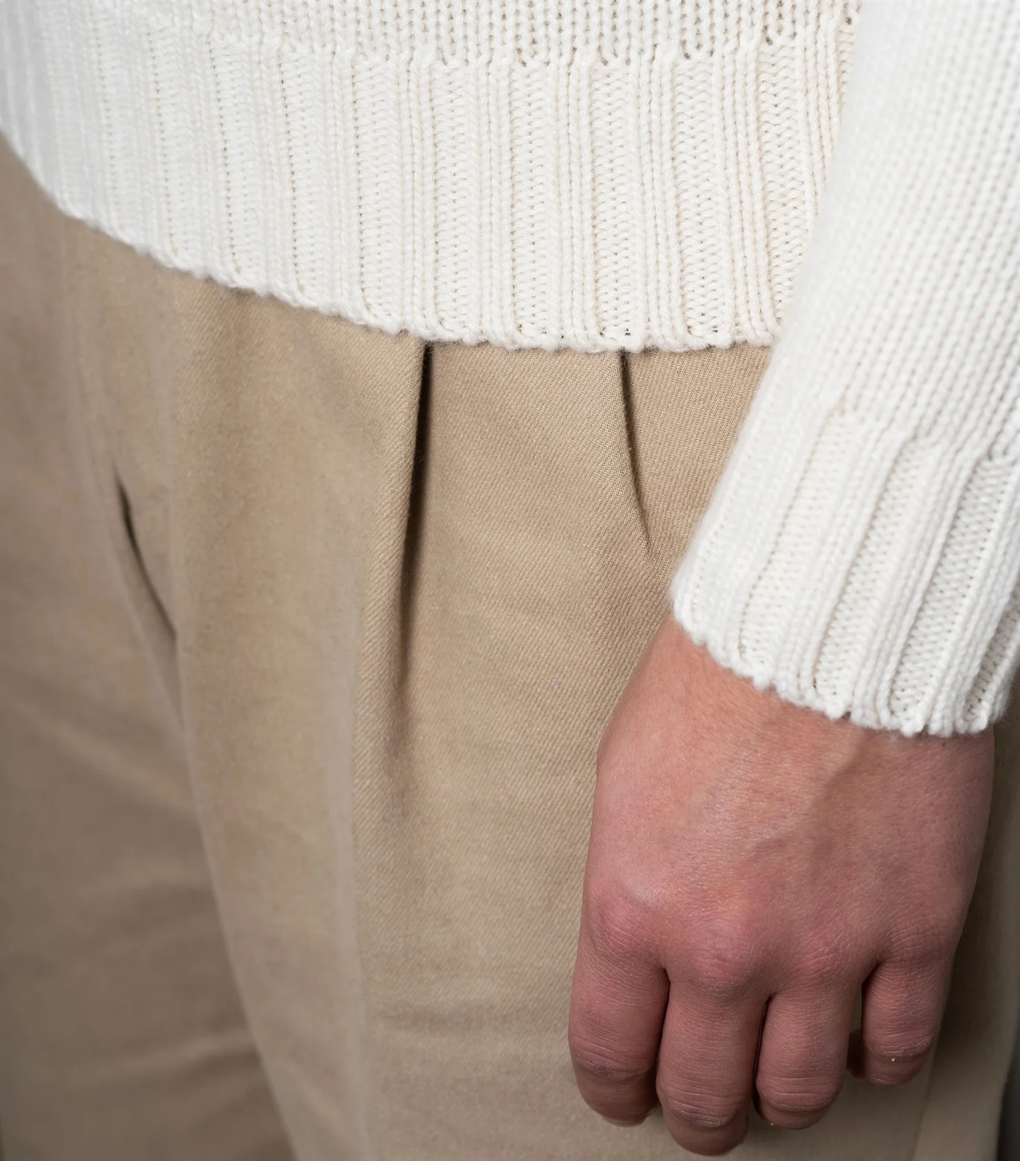 Ragnar White Heavy Knit Rollneck - Image 3