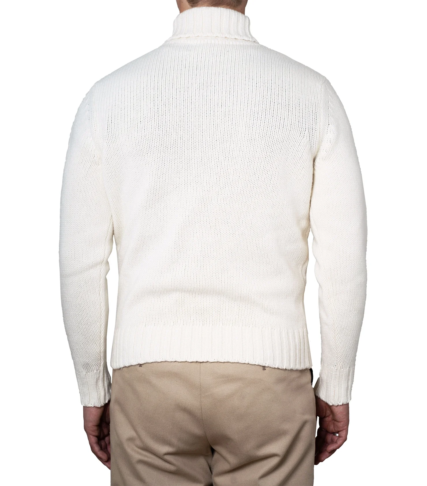 Ragnar White Heavy Knit Rollneck - Image 4
