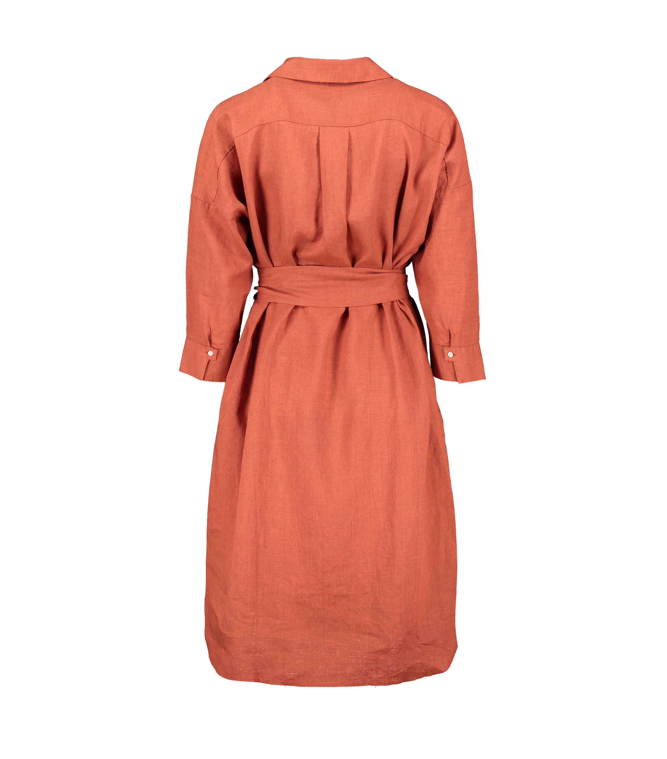 Serena Clay Linen Dress - Image 3