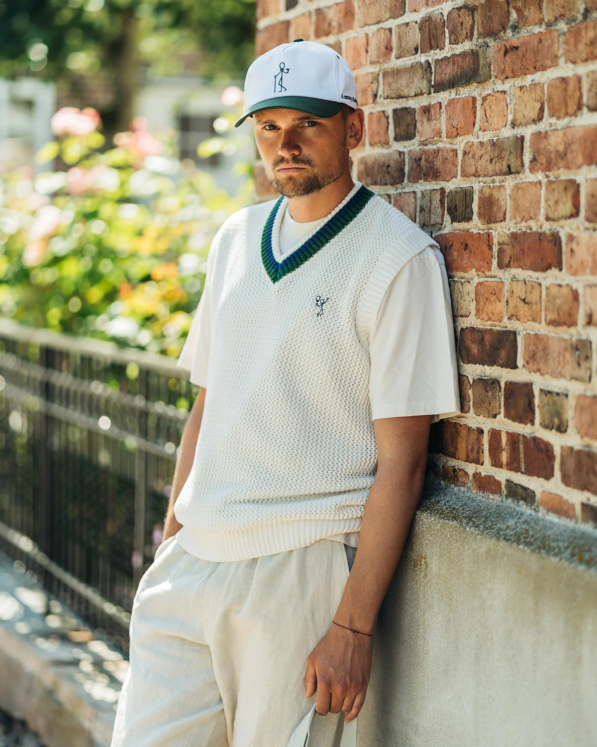 Slippy White Cricket Sleeveless Sweater - Image 3